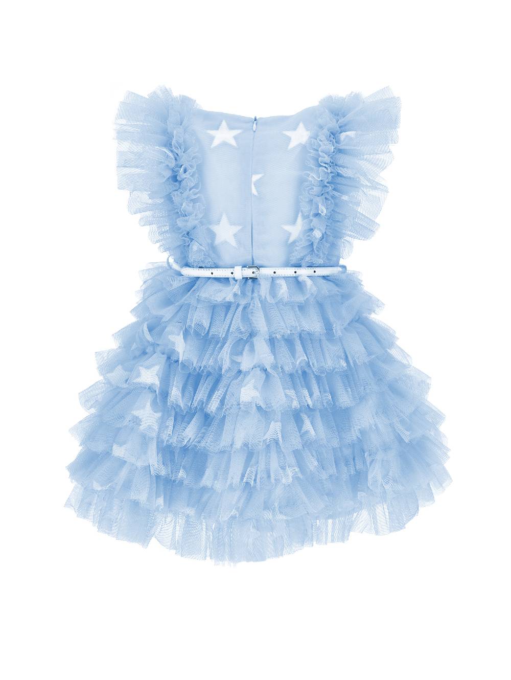 Monnalisa Abito tulle stampato con ruches Soddisfazione Garantita
