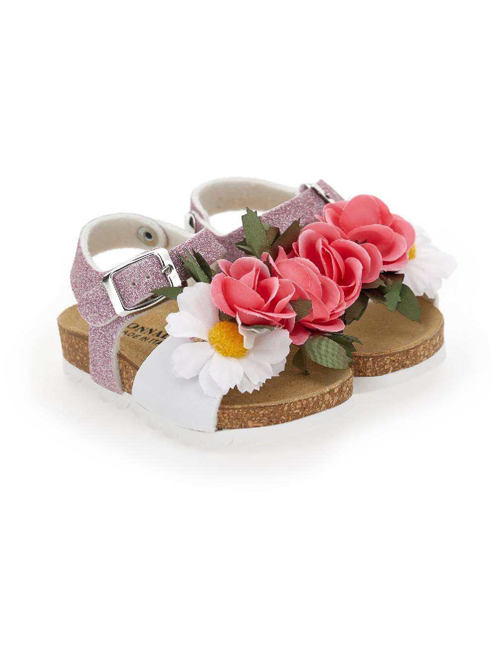 Monnalisa Sandali glitter con fiori Offerta