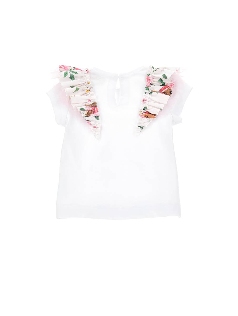 Monnalisa T-shirt cotone organico rouches Online
