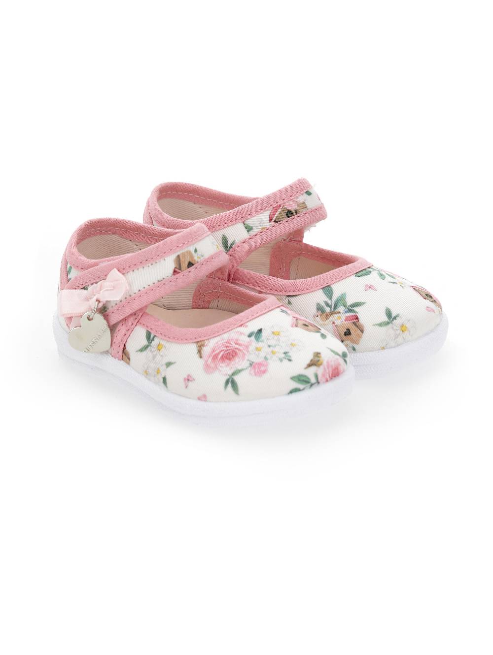 Monnalisa Ballerine gabardine con fiocchetti In Vendita