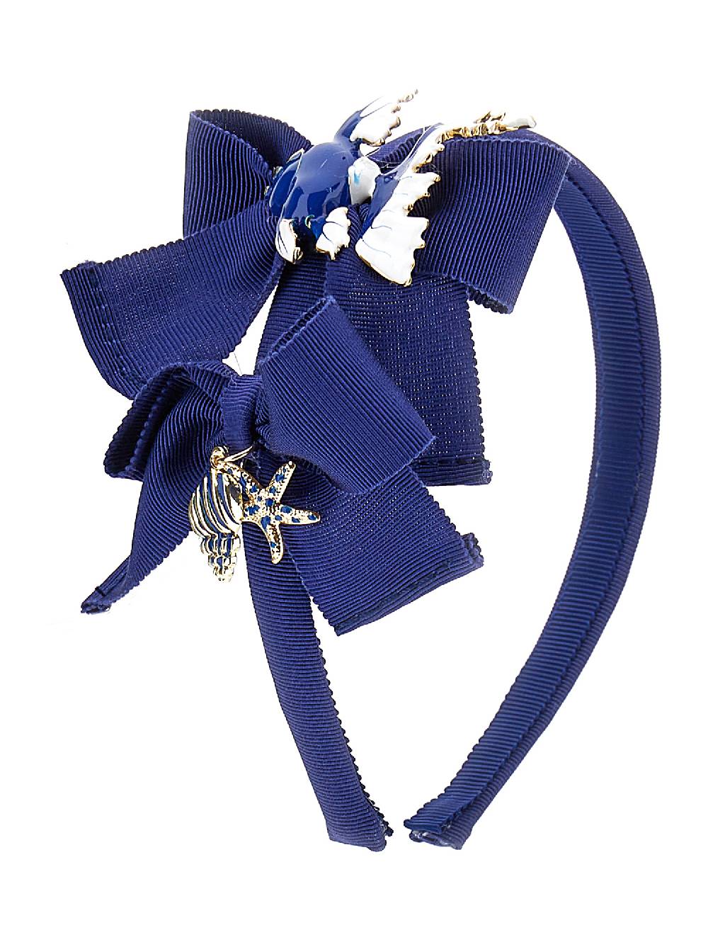 Monnalisa Cerchietto grosgrain e charms Italy