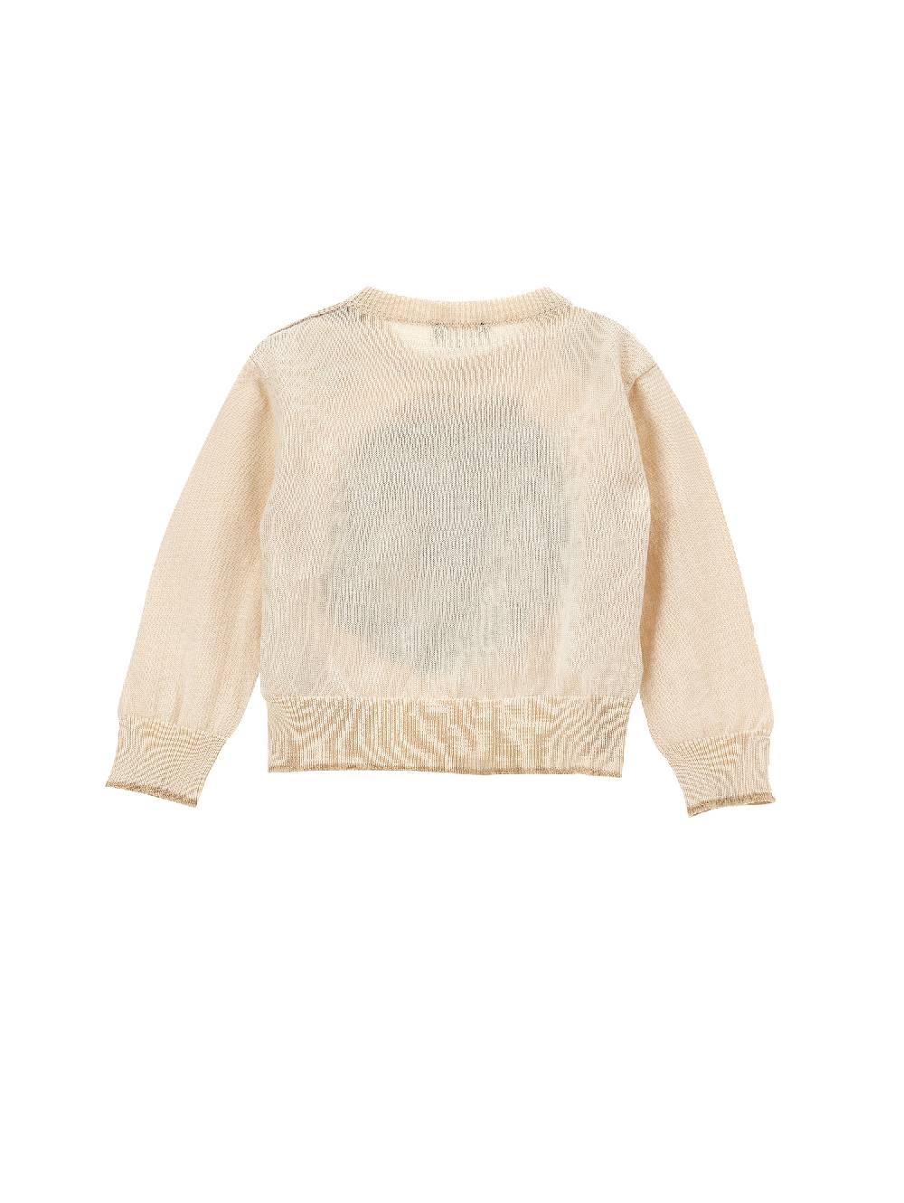 Monnalisa Pull cotone intarsio leone Spedizione Gratuita