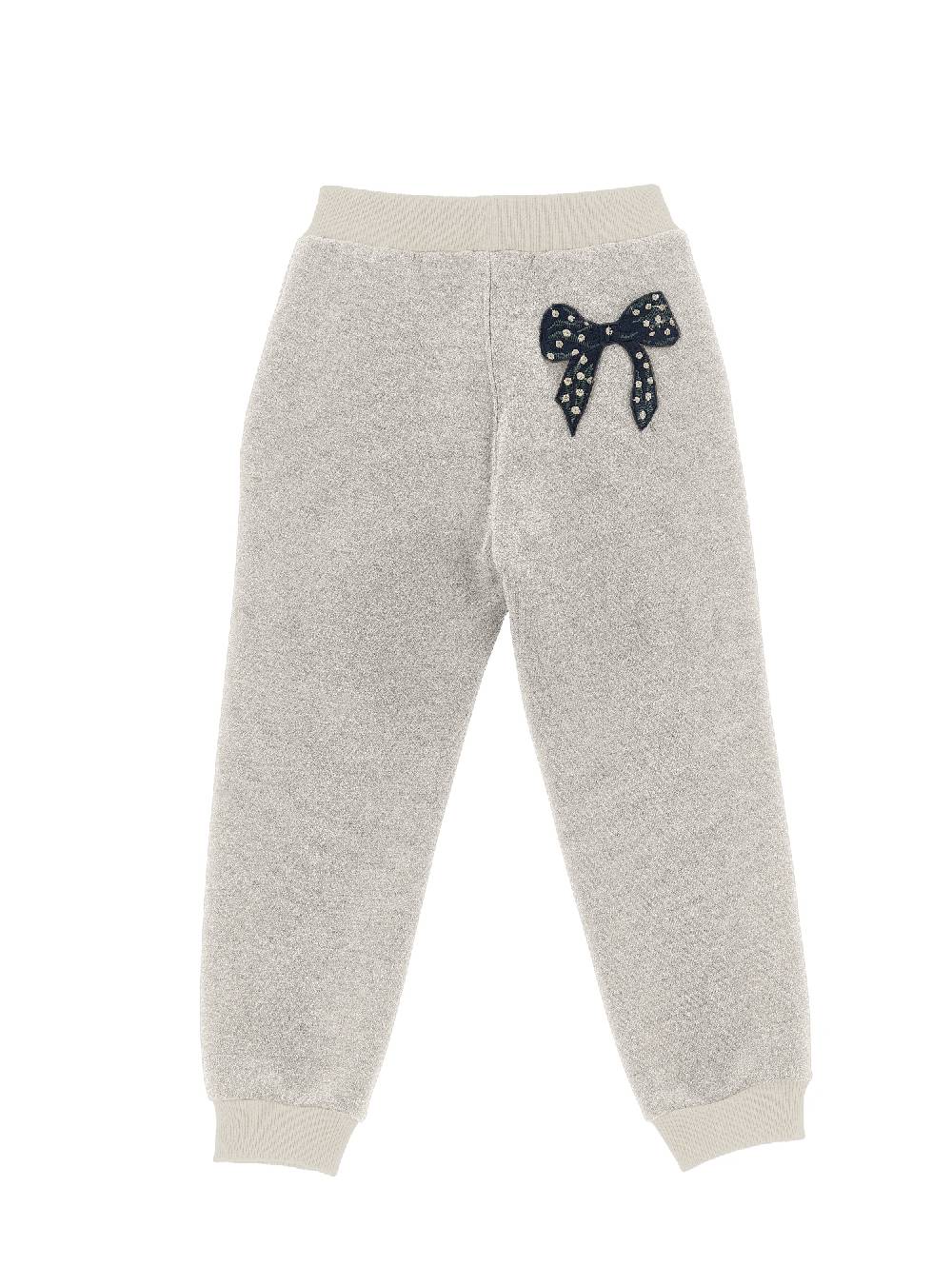 Monnalisa Jogger felpa glitter con fiocco Acquista Ora