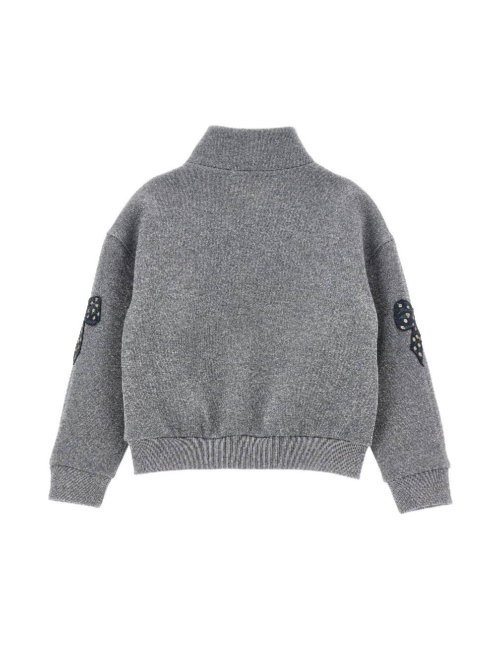 Monnalisa Felpa lurex con fiocchi Offerte