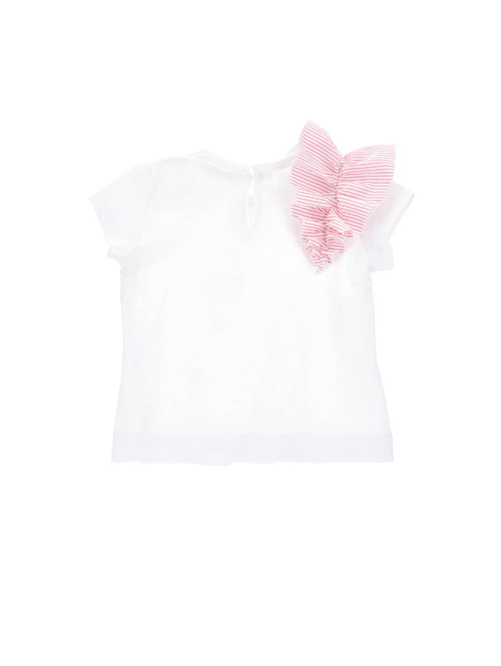 Monnalisa T-shirt cotone organico rouches 2025