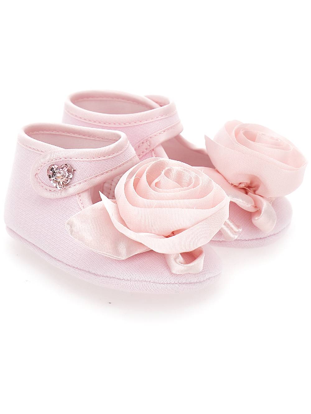 Monnalisa Ballerine jersey con rosa applicata Shopping Online