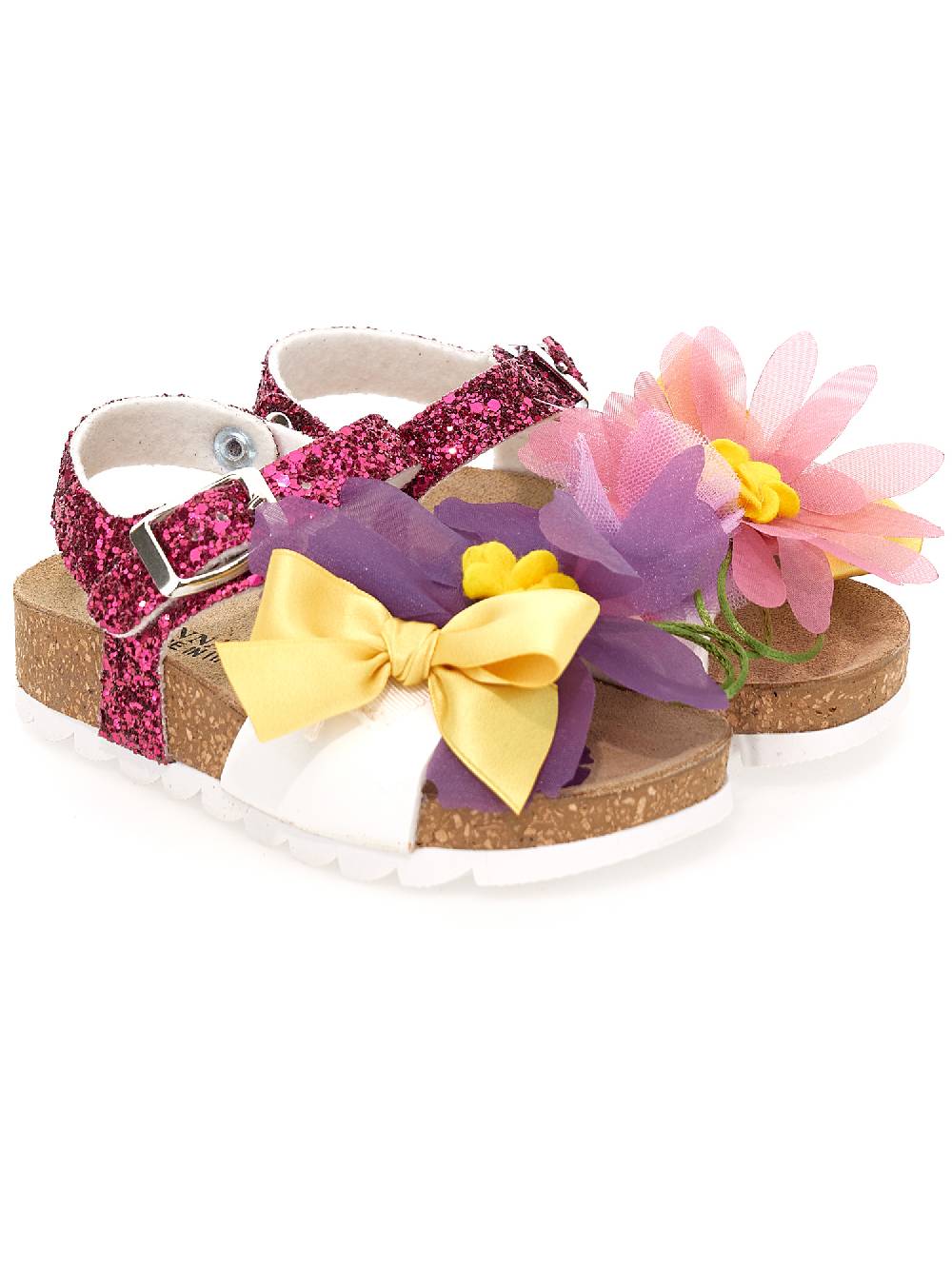 Monnalisa Sandali glitter con fiori Shopping online