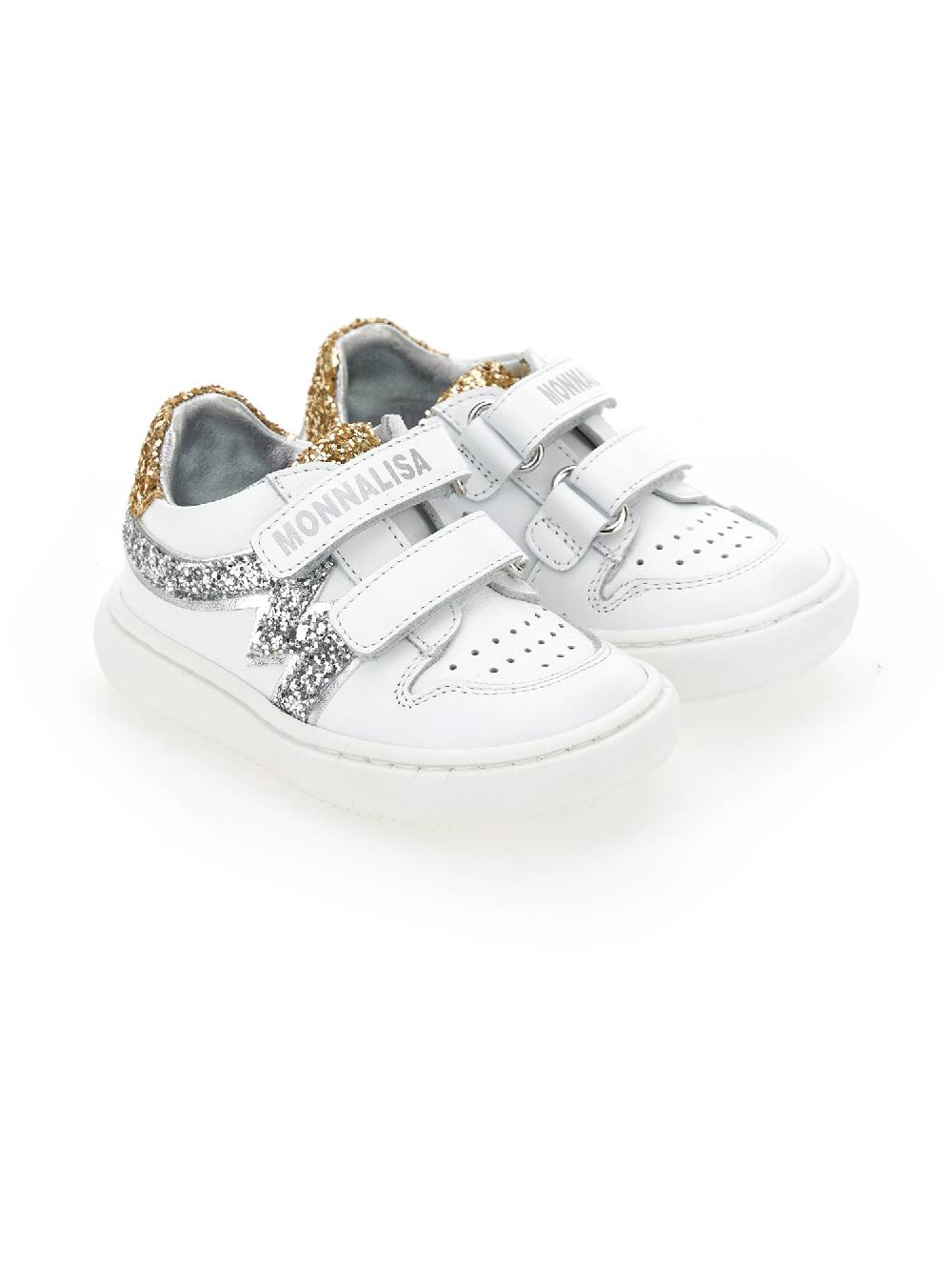 Monnalisa Sneakers pelle e glitter Vendita