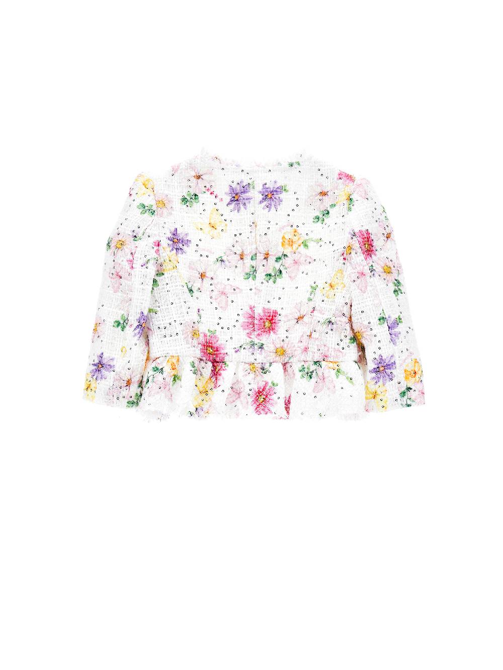 Monnalisa Giacchino punto stuoia floreale Outlet