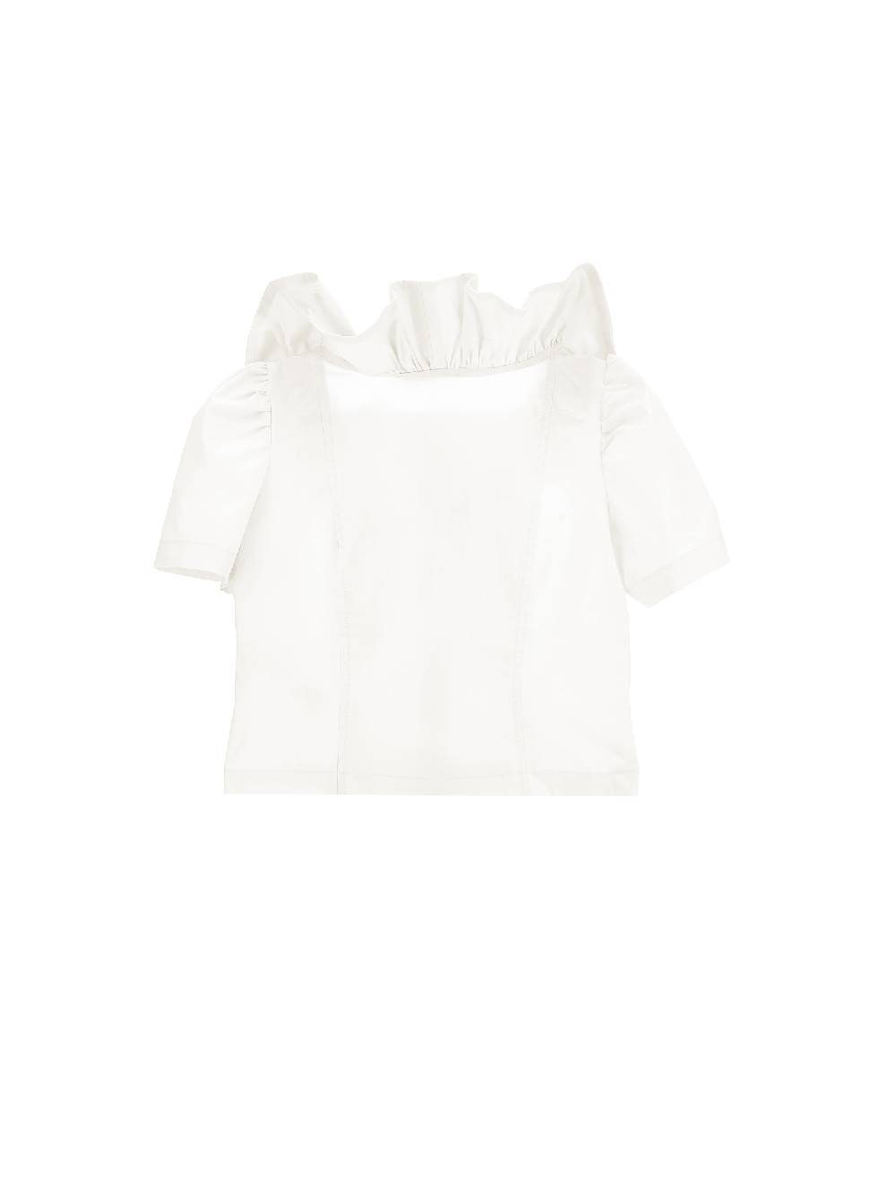 Monnalisa Camicia popeline con volants Vendita Economica