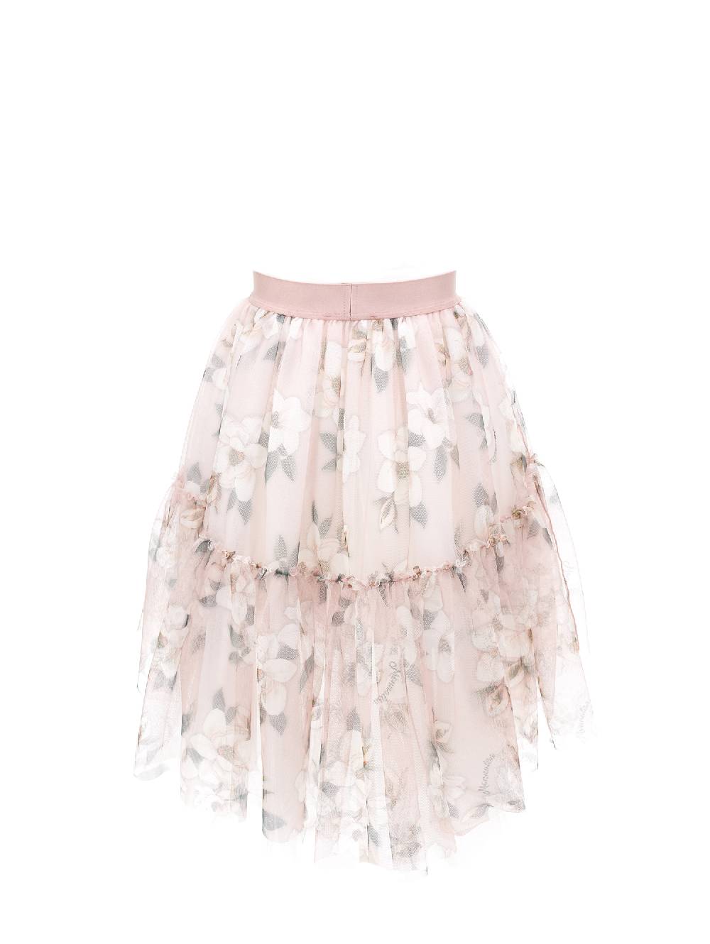 Monnalisa Gonna tulle stampa magnolia Moda