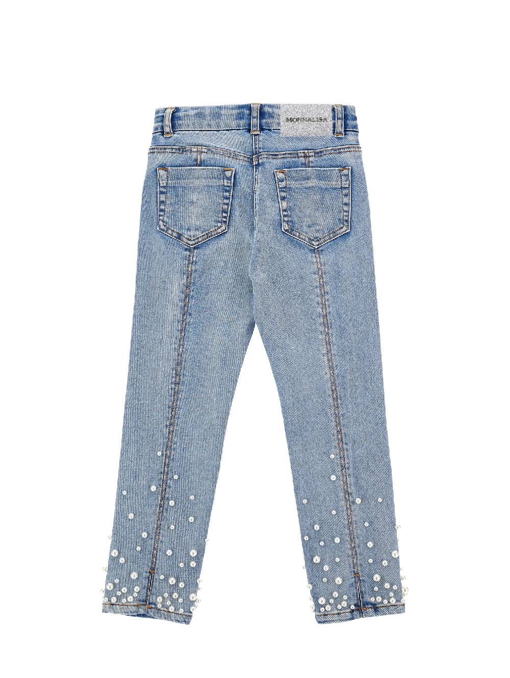 Monnalisa Jeans con perle degradè Pezzi Unici