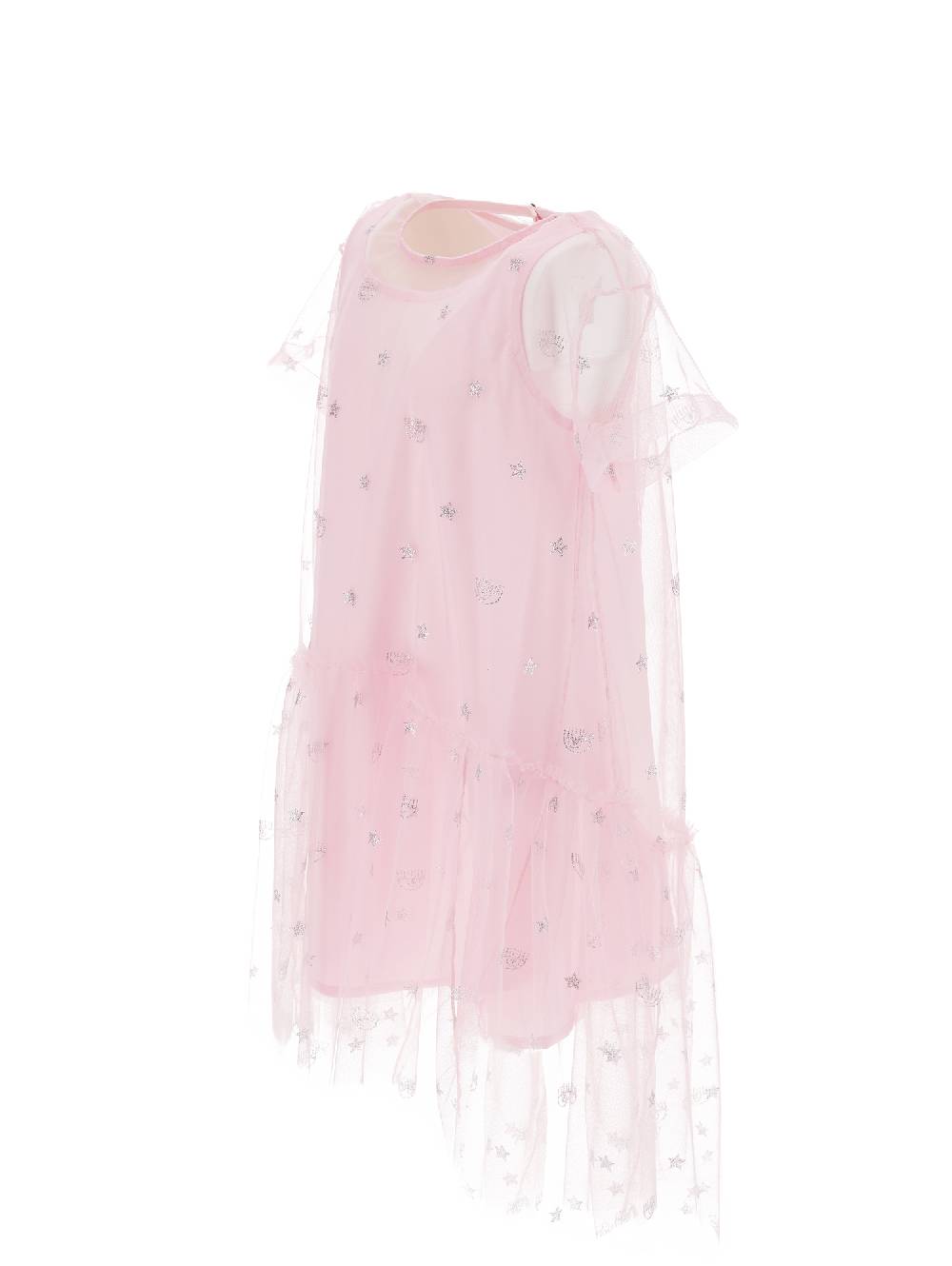 Monnalisa Abito in tulle Logomania all over Prezzo Ridotto