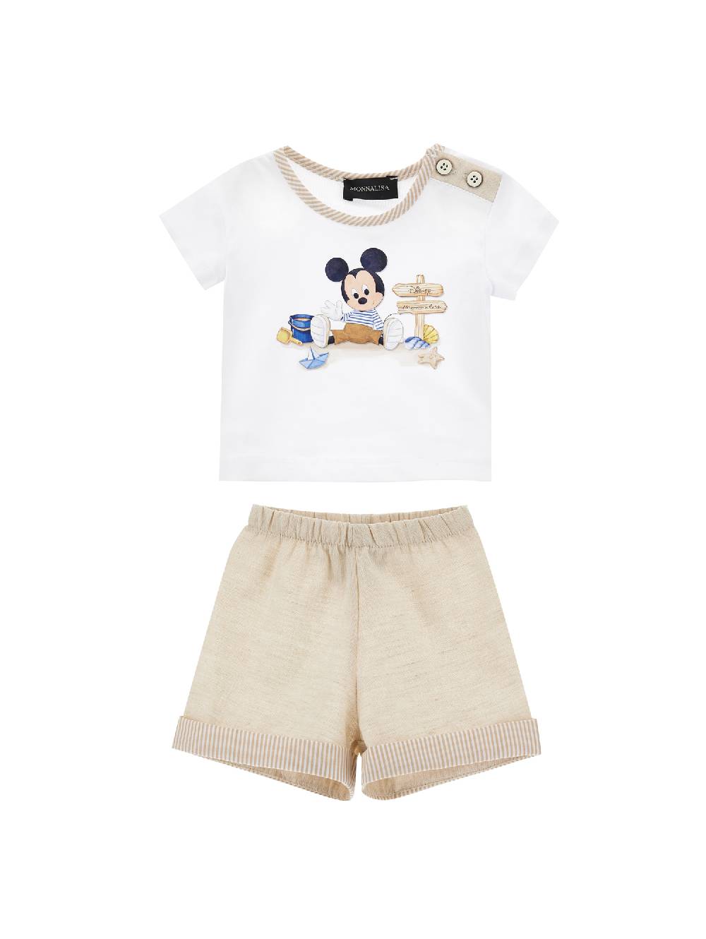 Monnalisa T shirt e bermuda Mickey, set neonato Saldi Di Fabbrica