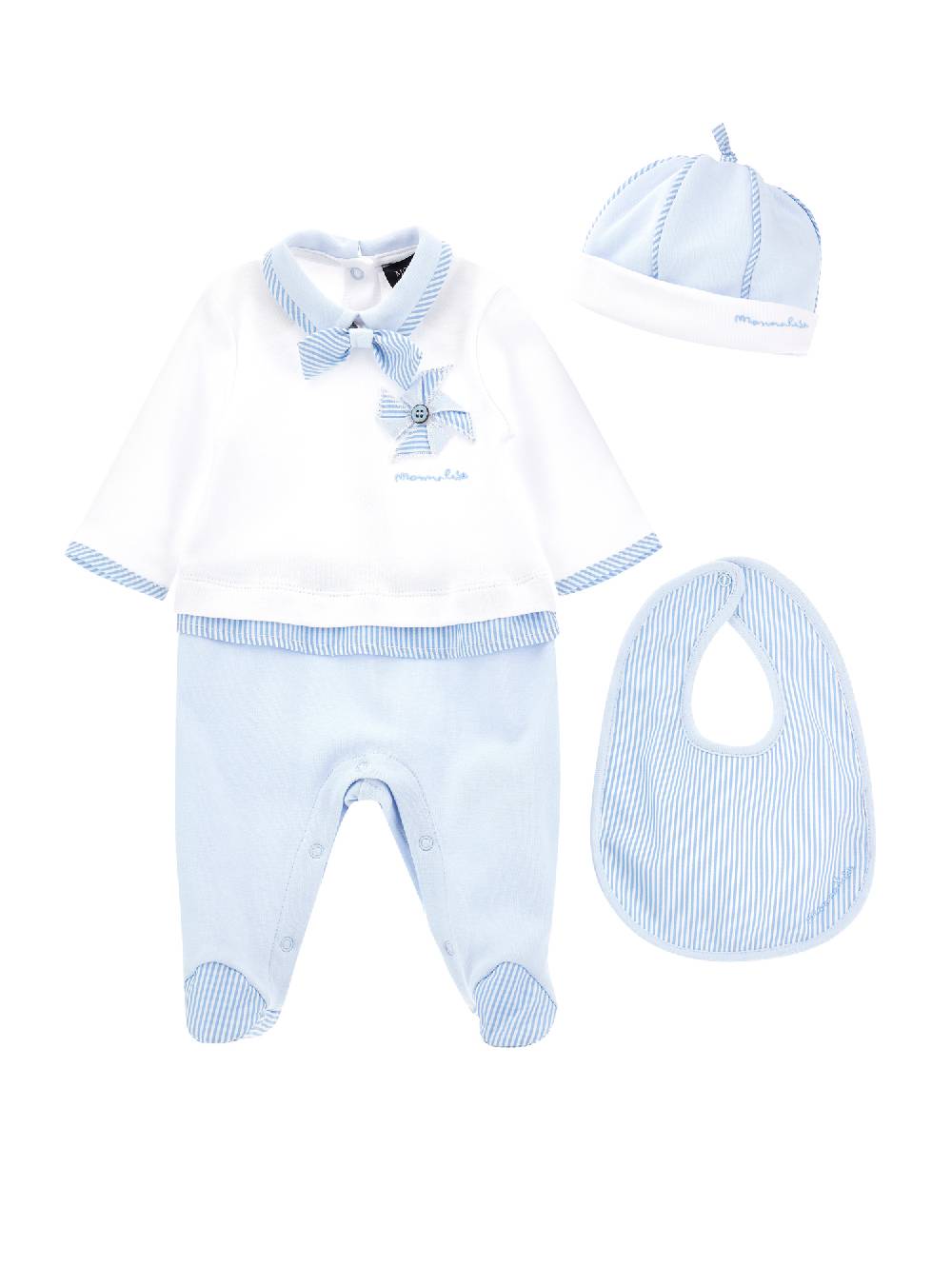 Monnalisa Completo neonato, tre pezzi cotone In Linea