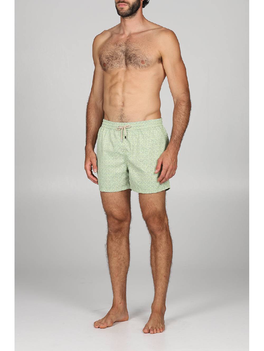 Julipet Boxer mare in leggera tela di microfibra verde, con disegno cravatteria ad alta definizione Fino Al -60%