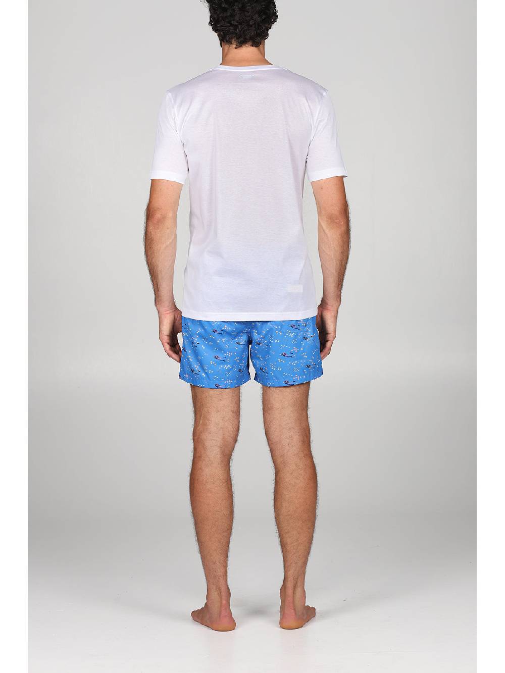 Julipet T-shirt in jersey di puro cotone bianco, con stampa piazzata "sub" Promozione Limitata