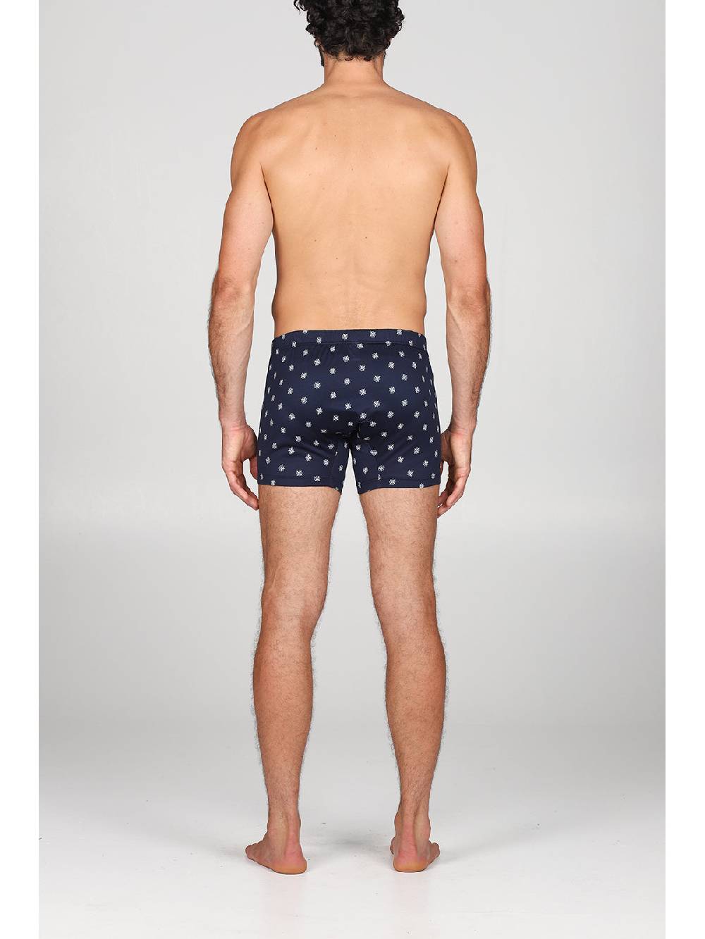 Julipet Boxer lungo in setoso puro cotone mercerizzato con disegno "bussola" Spedizione Gratuita