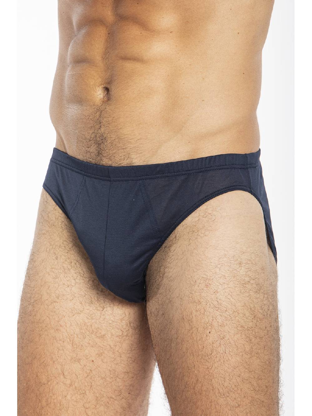 Julipet Slip blu in jersey di puro cotone mercerizzato e gasato In Vendita
