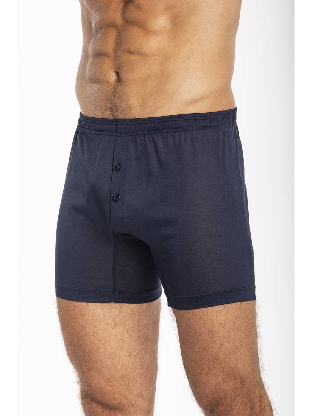 Julipet Boxer blu in jersey di puro cotone mercerizzato e gasato Presa