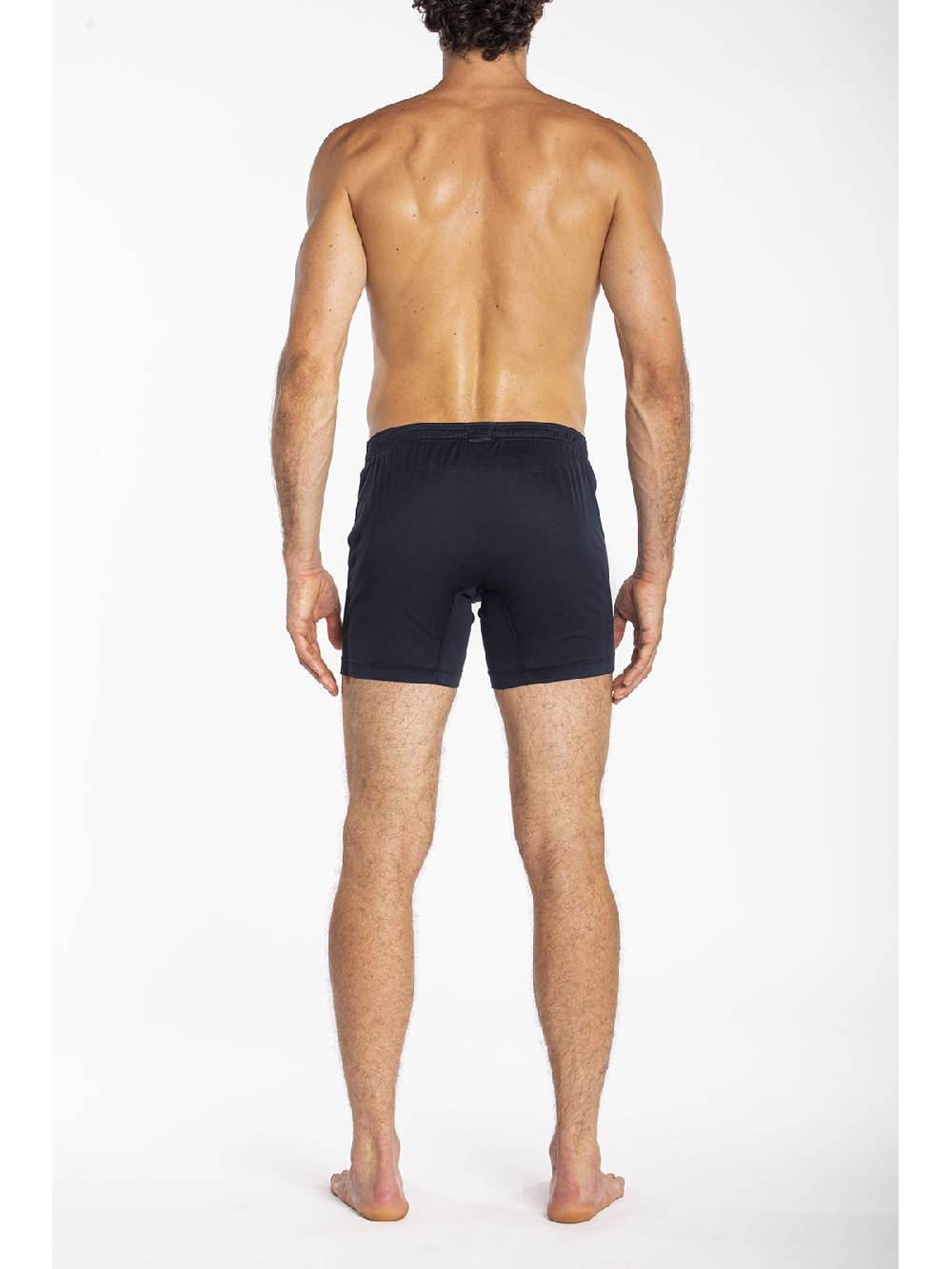 Julipet Boxer blu in jersey di puro cotone mercerizzato e gasato Presa
