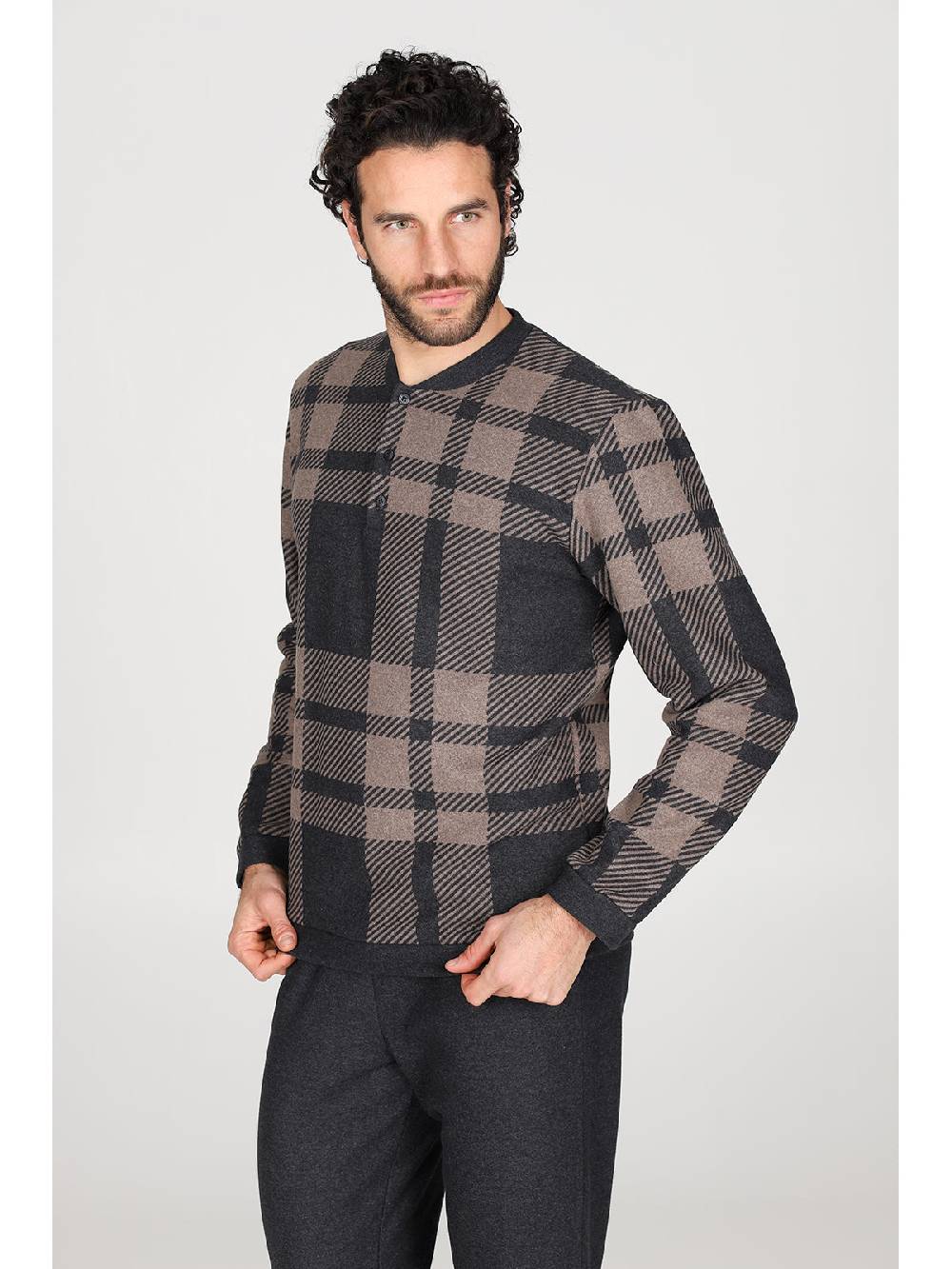 Julipet Pigiama serafino in confortevole jacquard di cotone 2025