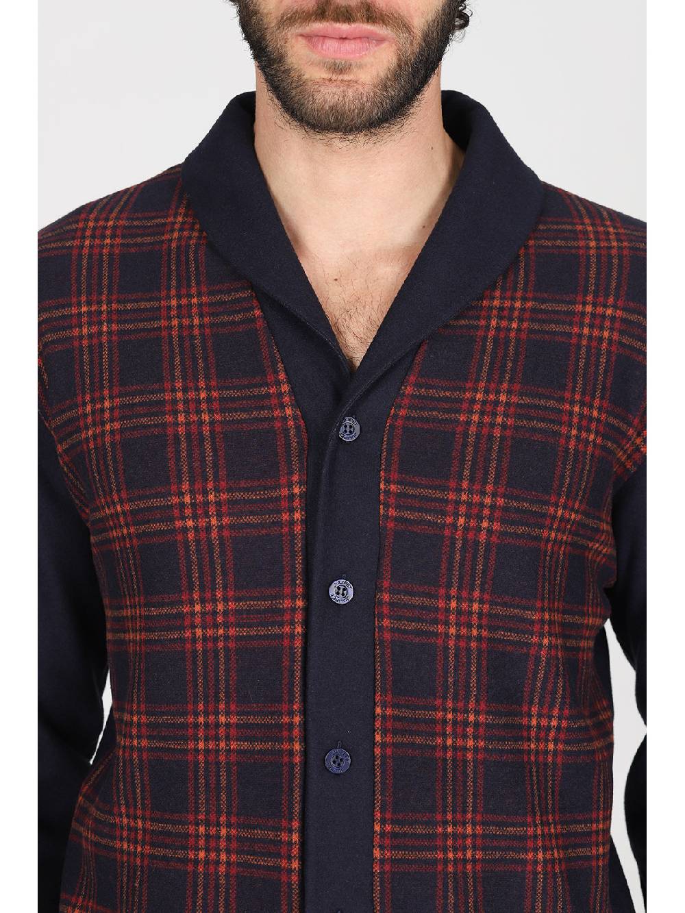 Julipet Pigiama cardigan in confortevole jacquard di cotone Acquista Ora