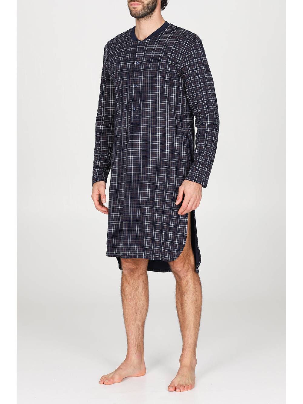 Julipet Camicia da notte in caldo interlock di puro cotone Presa