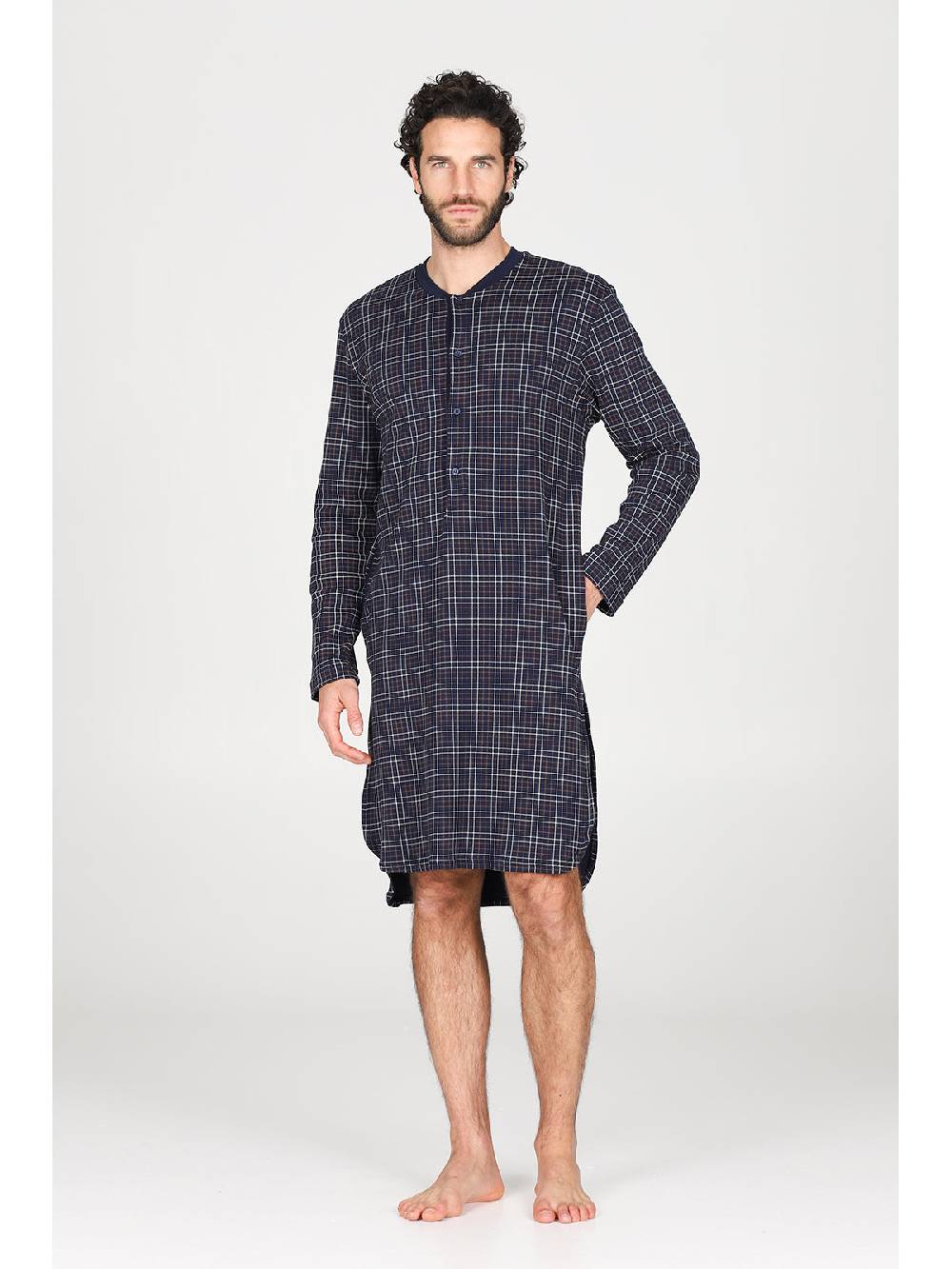 Julipet Camicia da notte in caldo interlock di puro cotone Presa