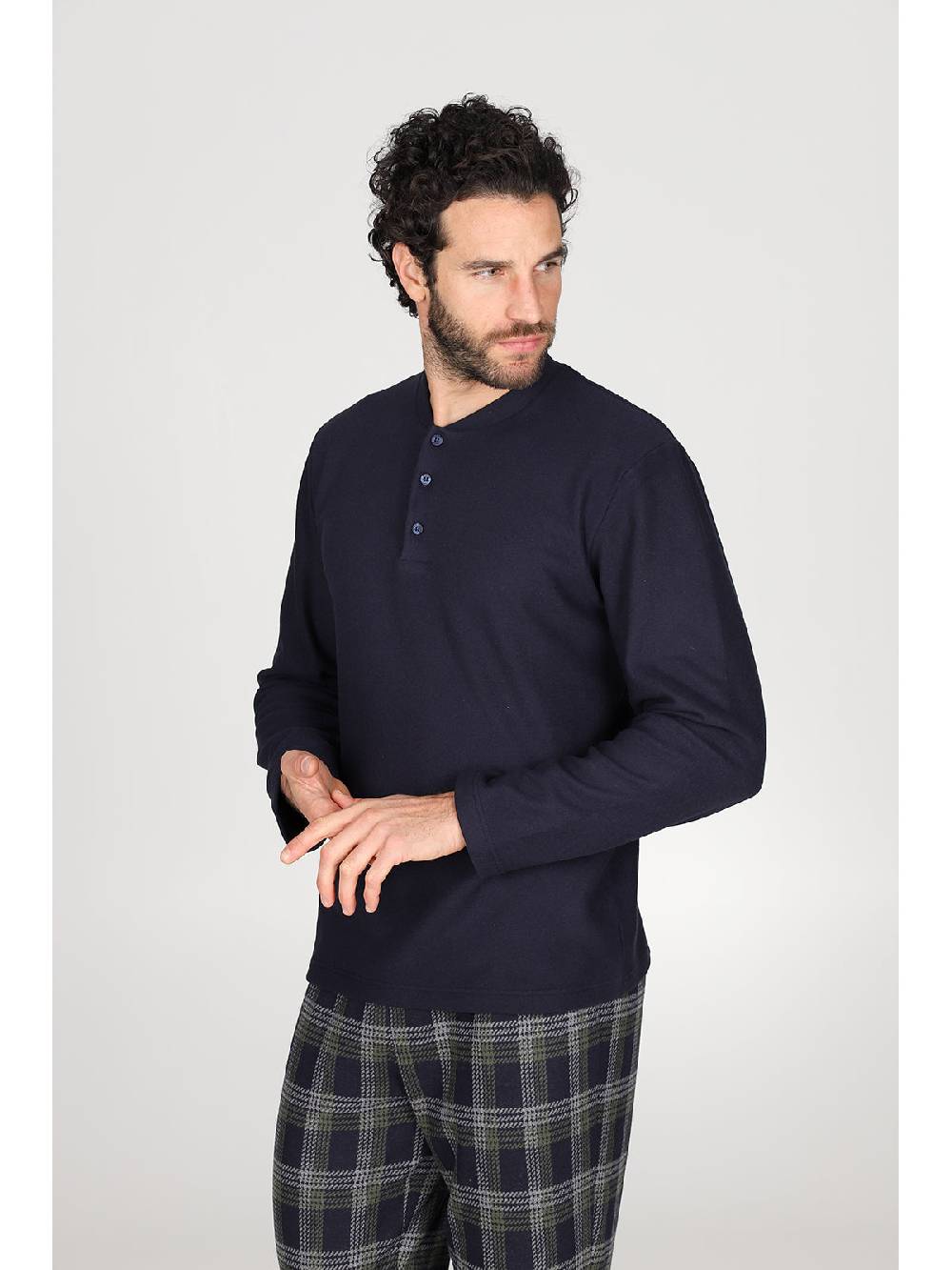 Julipet Pigiama serafino in confortevole jacquard di cotone Offerte