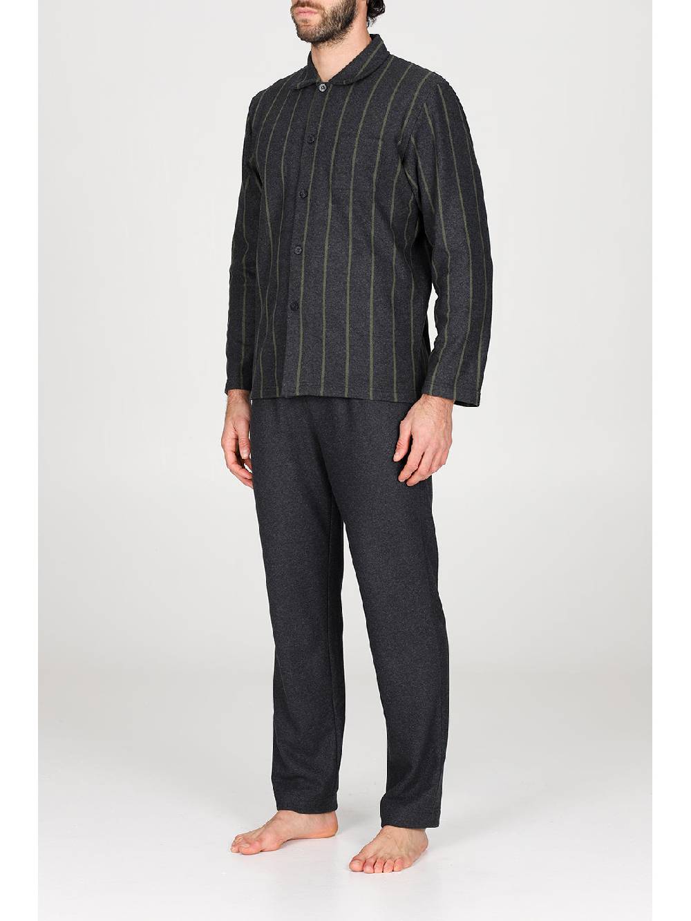 Julipet Pigiama cardigan in confortevole jacquard di cotone Vendite Flash