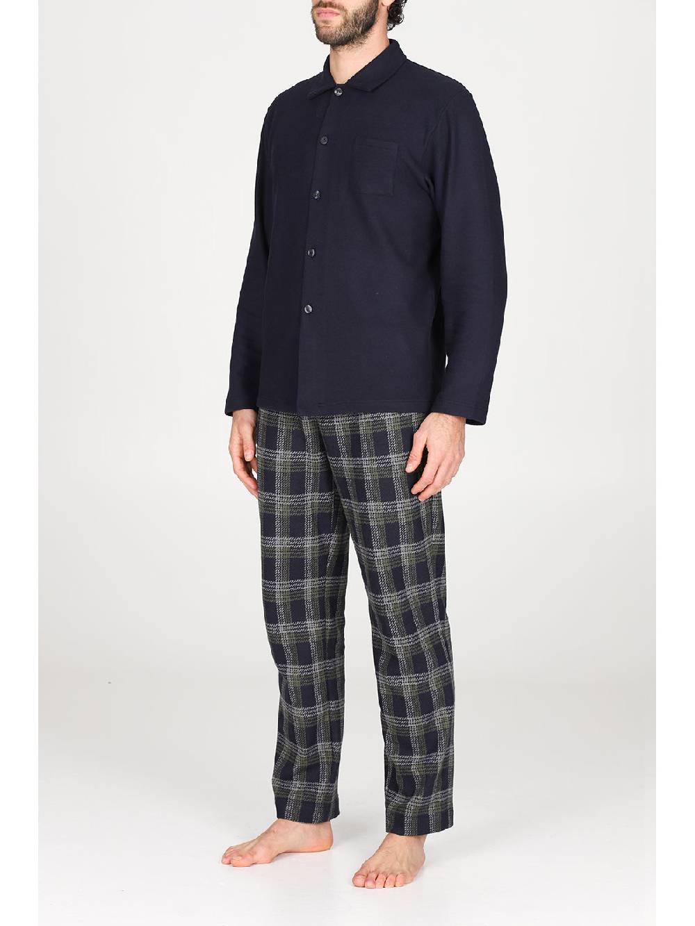 Julipet Pigiama cardigan in confortevole jacquard di cotone Negozio