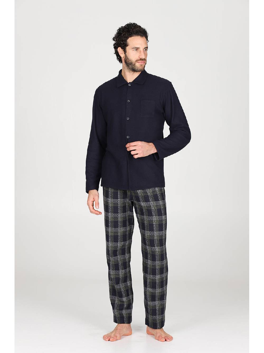 Julipet Pigiama cardigan in confortevole jacquard di cotone Negozio