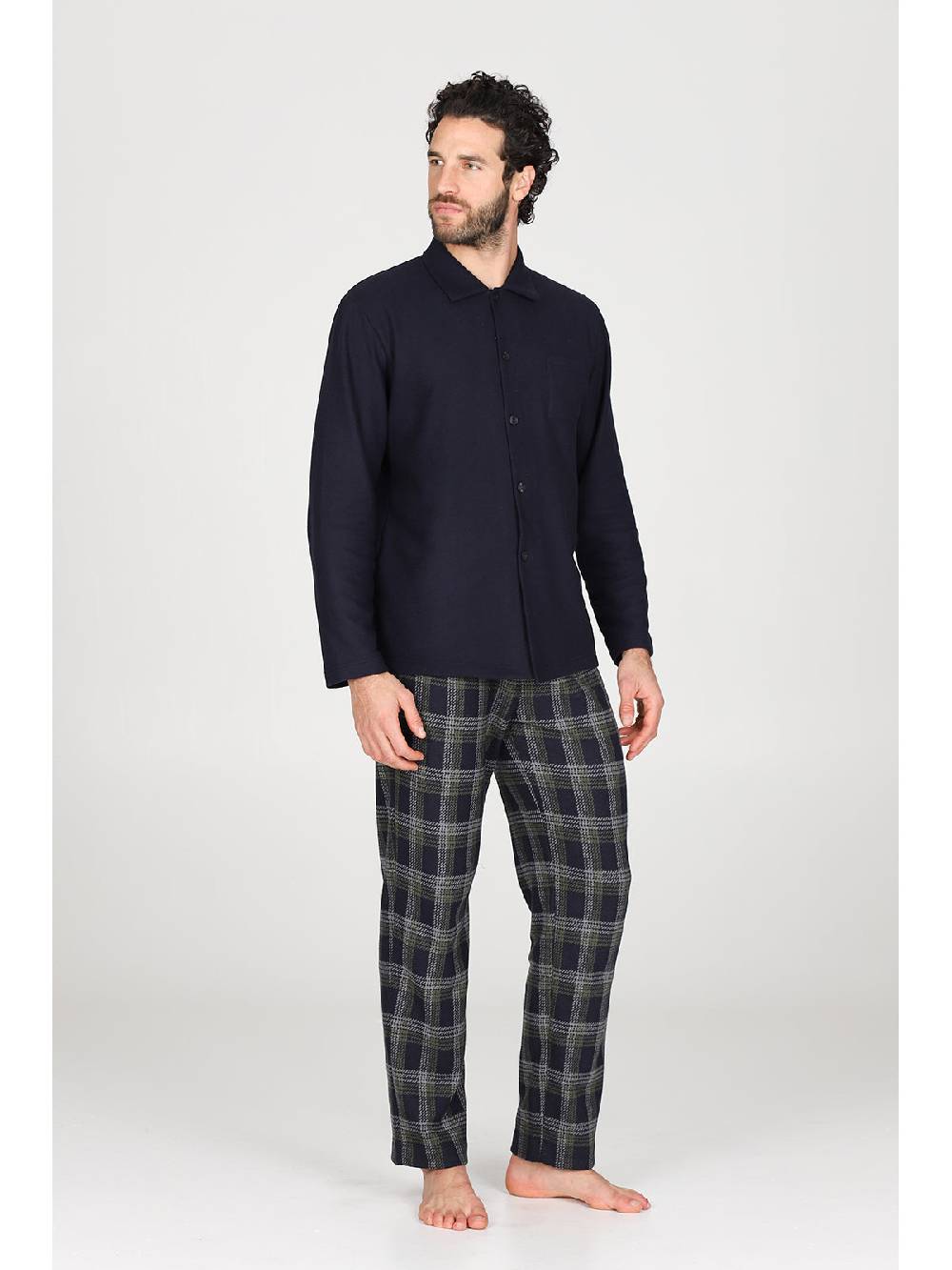 Julipet Pigiama cardigan in confortevole jacquard di cotone Negozio