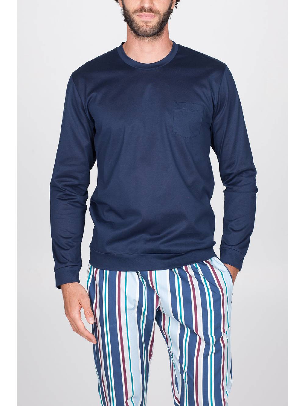 Julipet Pigiama girocollo in popeline e luxury jersey Spedizione Gratuita