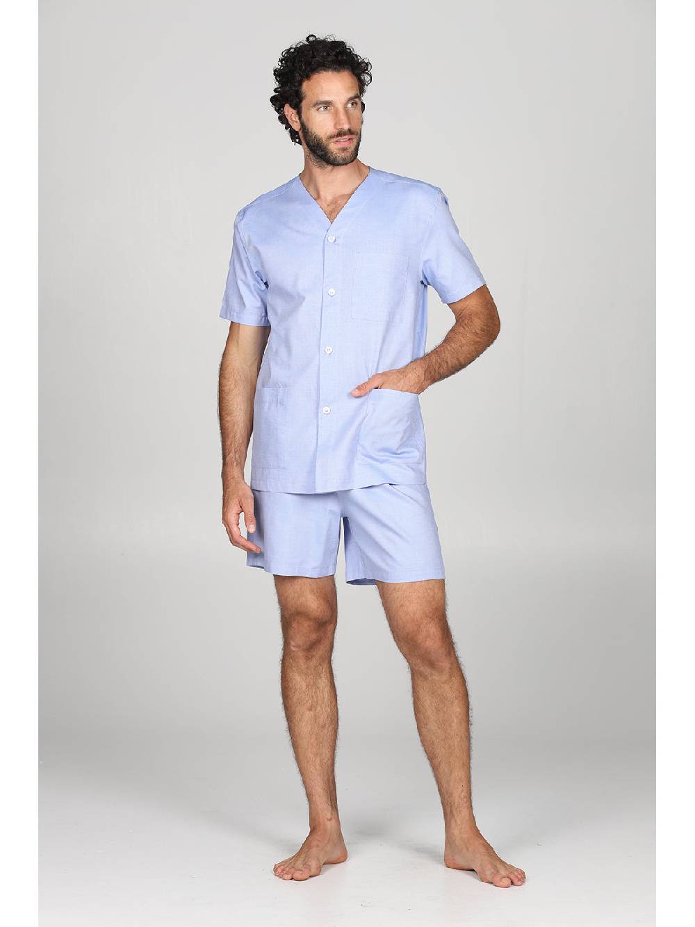 Julipet Pigiama corto cardigan in pregiato popeline, classicità e comfort Fino Al -60%