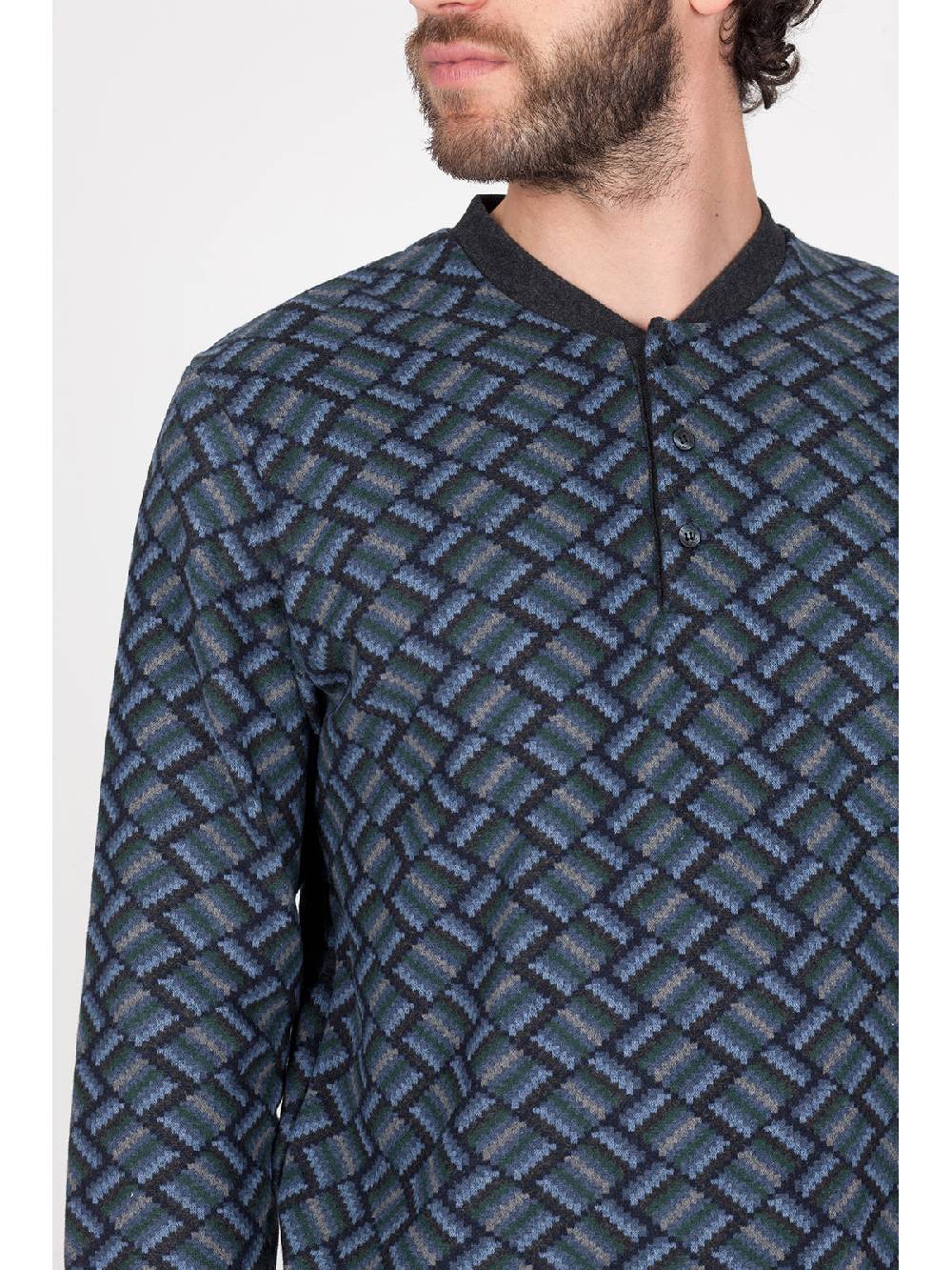 Julipet Pigiama in caldo jacquard di cotone Offerta