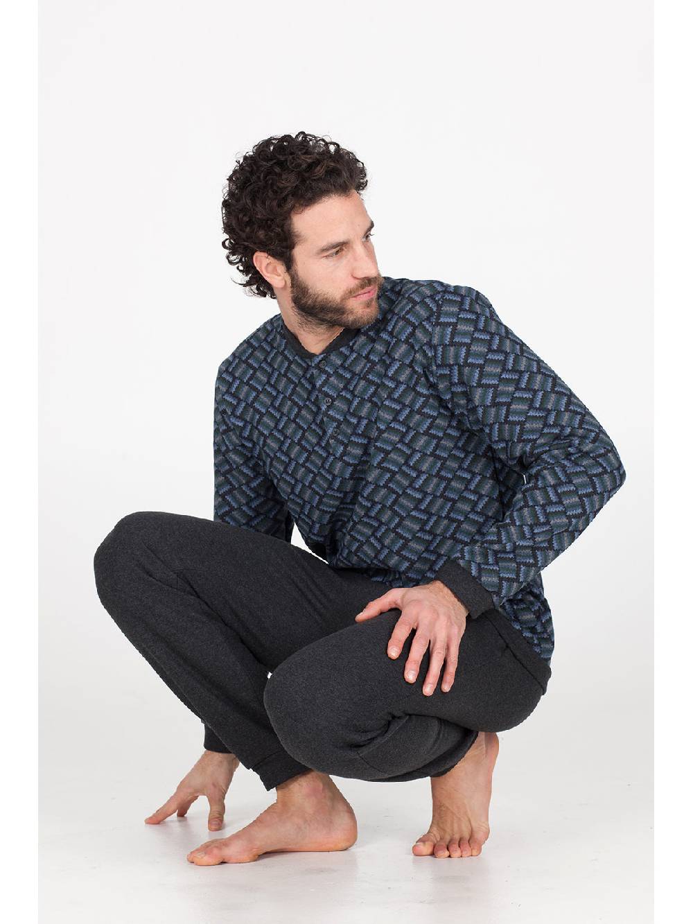 Julipet Pigiama in caldo jacquard di cotone Offerta