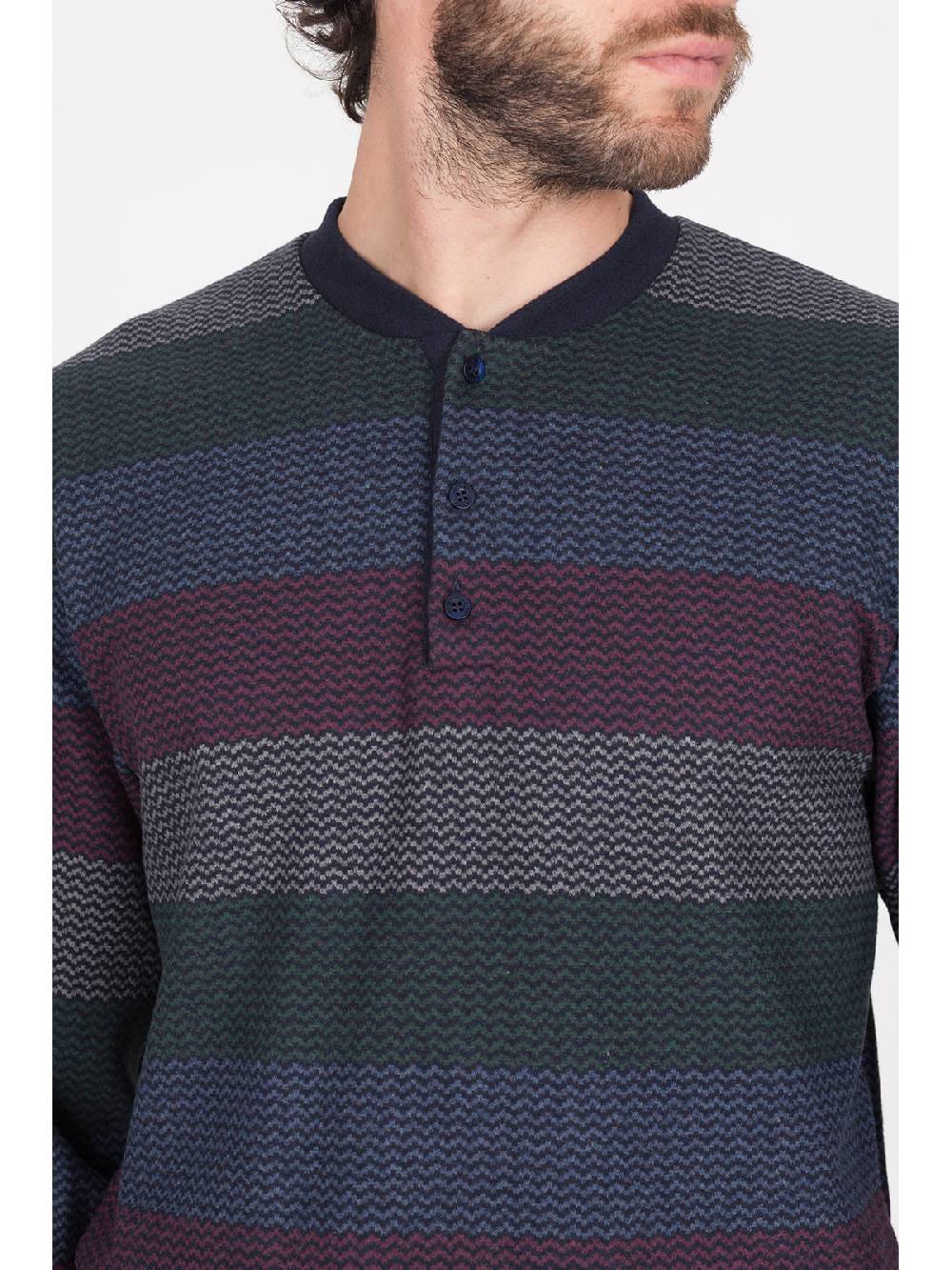 Julipet Pigiama in caldo jacquard di cotone Economico