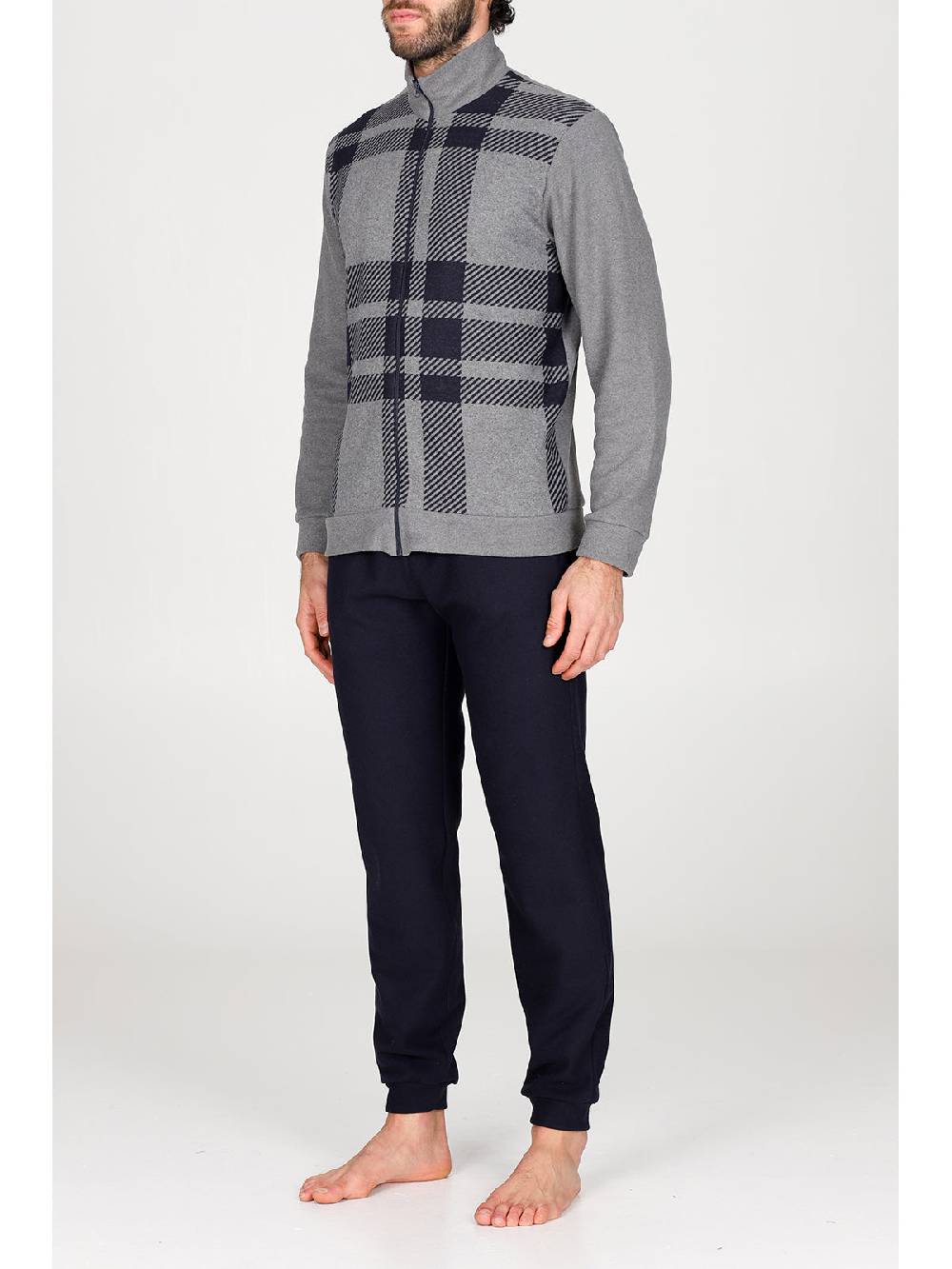 Julipet Pigiama con zip in confortevole jacquard di cotone Soddisfazione Garantita
