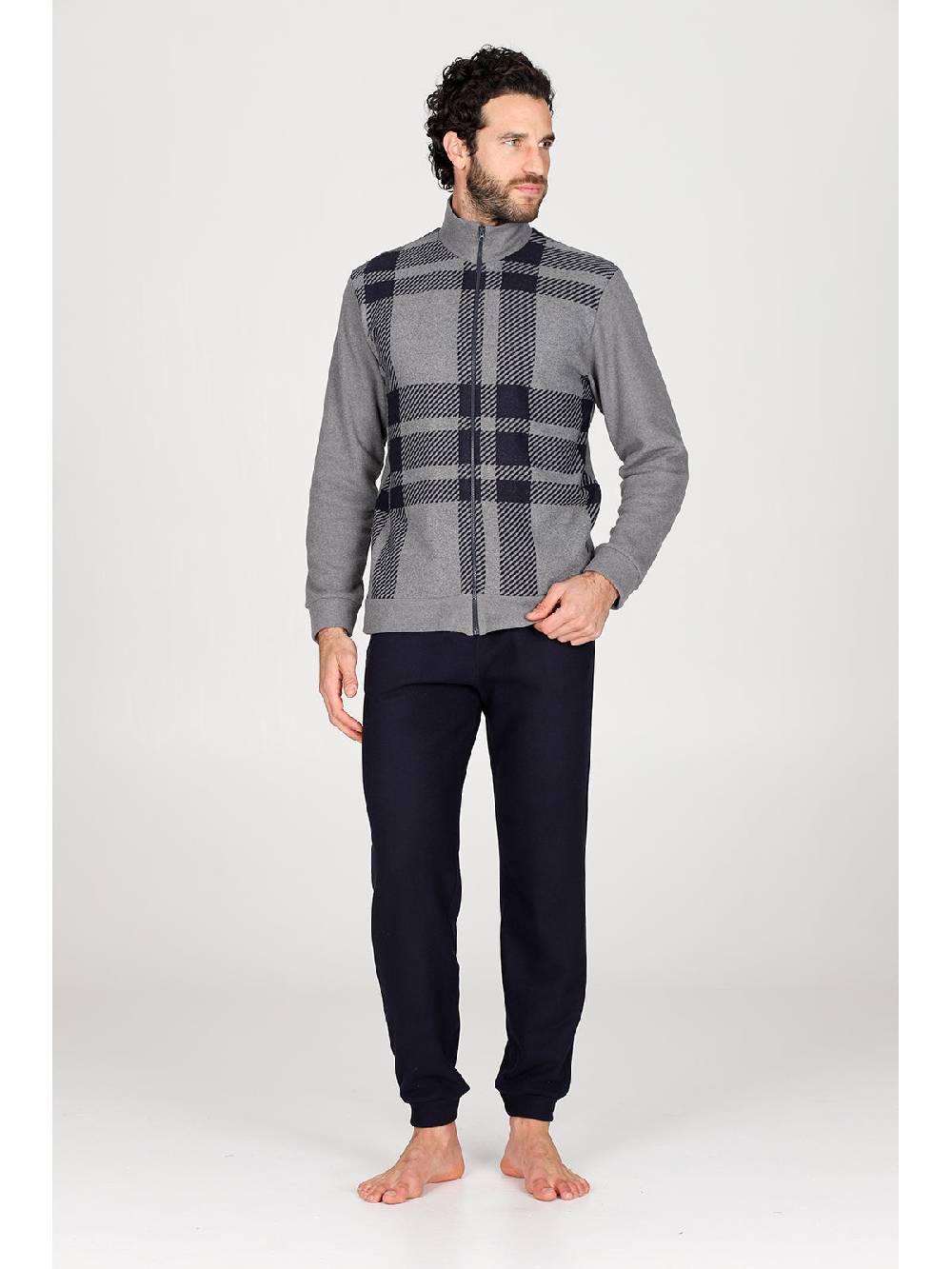 Julipet Pigiama con zip in confortevole jacquard di cotone Soddisfazione Garantita