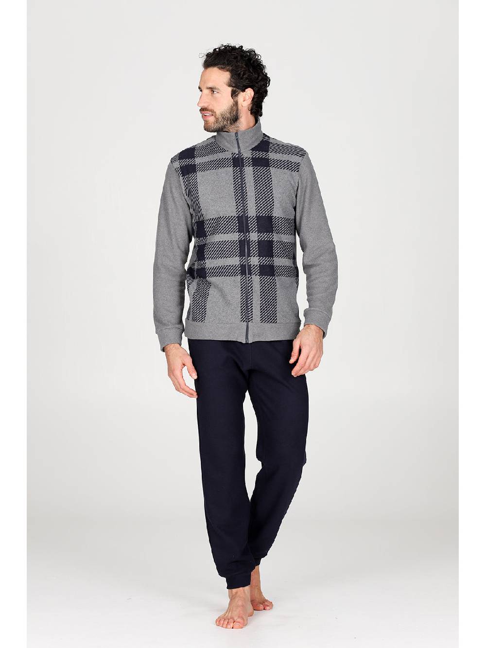 Julipet Pigiama con zip in confortevole jacquard di cotone Soddisfazione Garantita