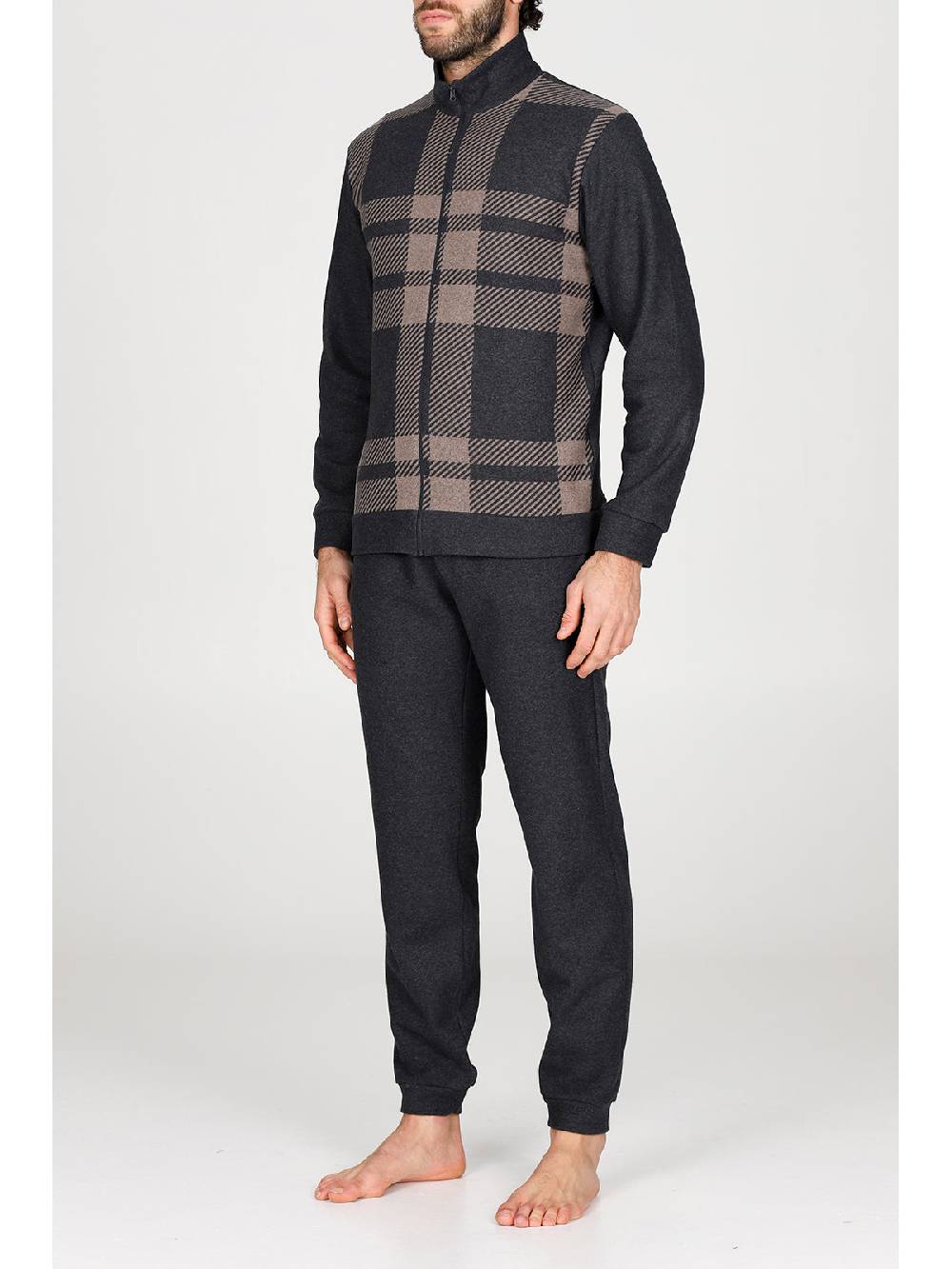Julipet Pigiama con zip in confortevole jacquard di cotone Qualità Garantita
