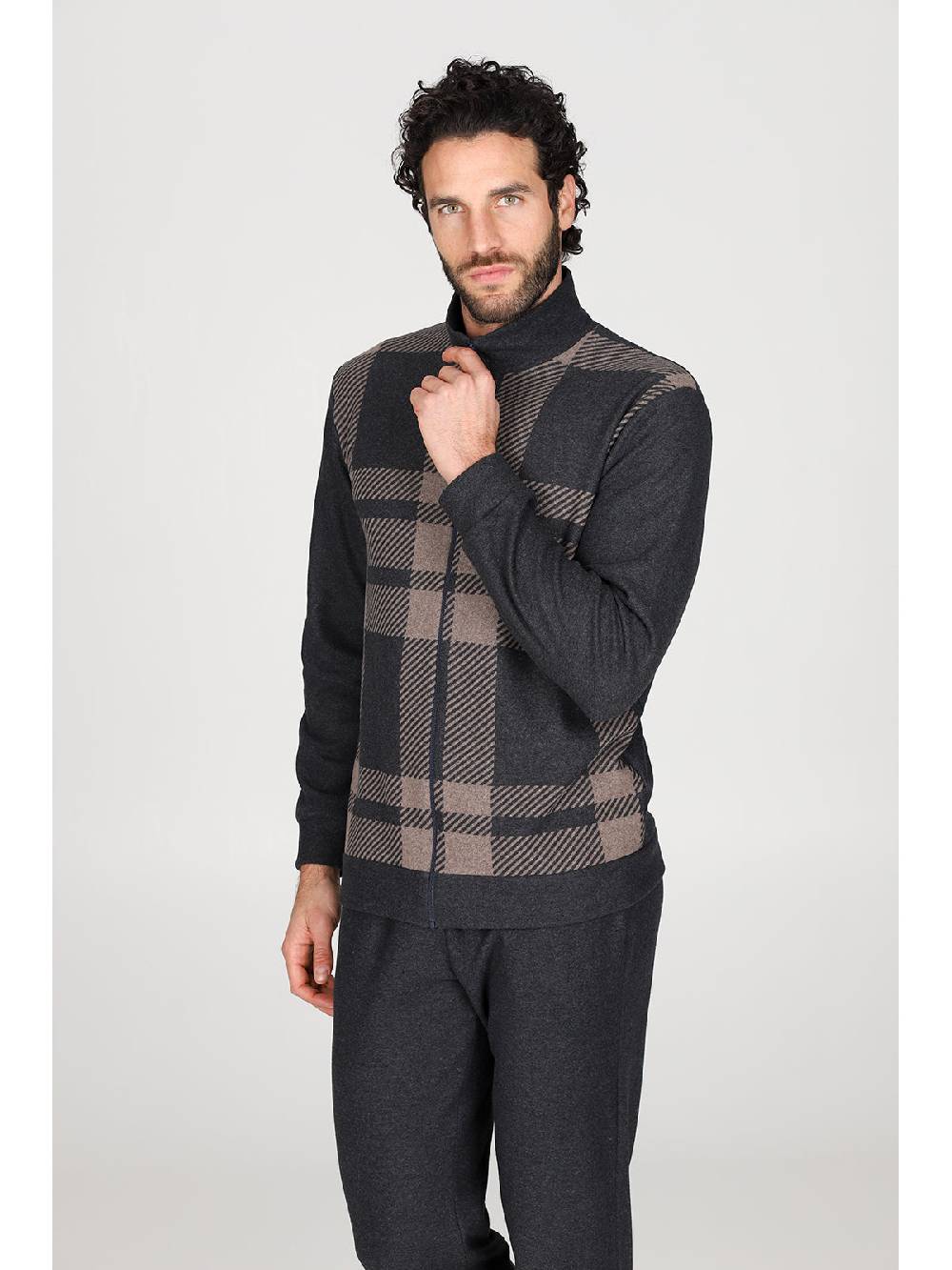 Julipet Pigiama con zip in confortevole jacquard di cotone Qualità Garantita