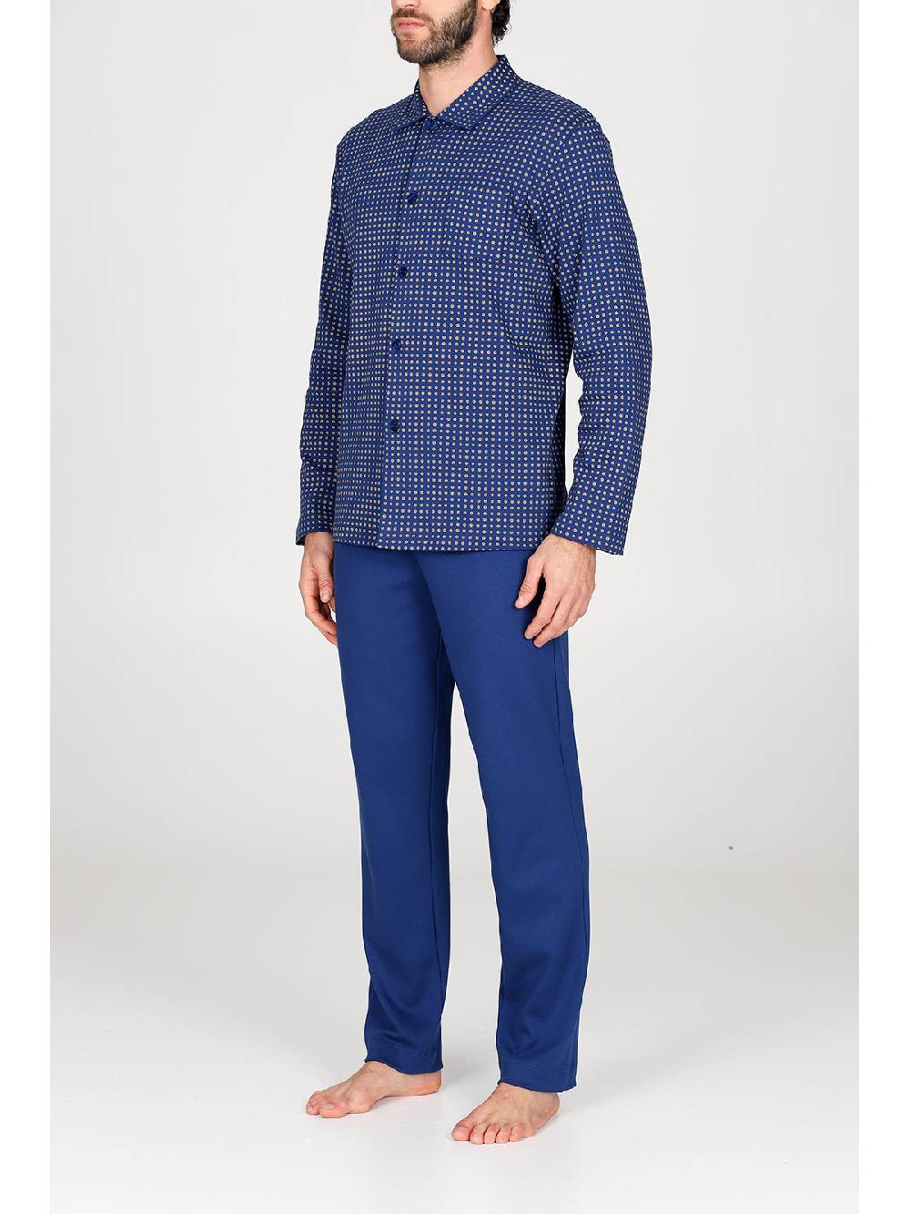 Julipet Pigiama cardigan in caldo interlock di puro cotone Consegna Veloce