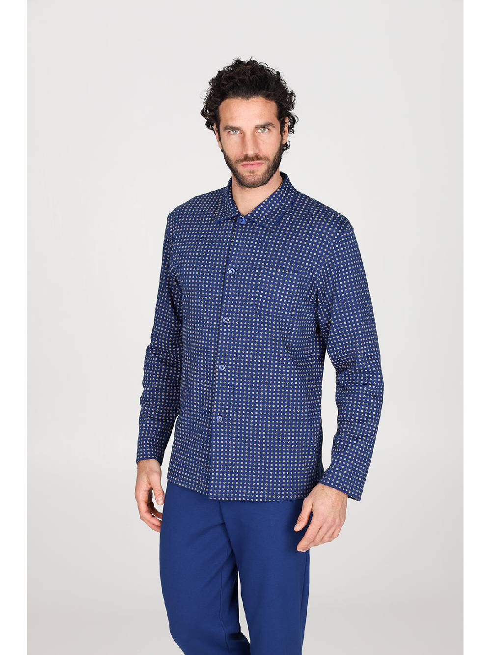 Julipet Pigiama cardigan in caldo interlock di puro cotone Consegna Veloce