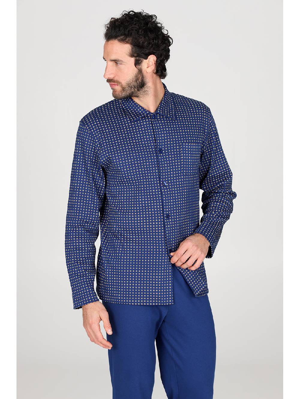 Julipet Pigiama cardigan in caldo interlock di puro cotone Consegna Veloce