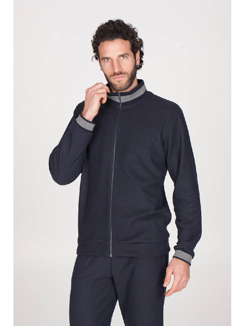 Julipet Tuta con zip in confortevole jacquard punto Milano Online