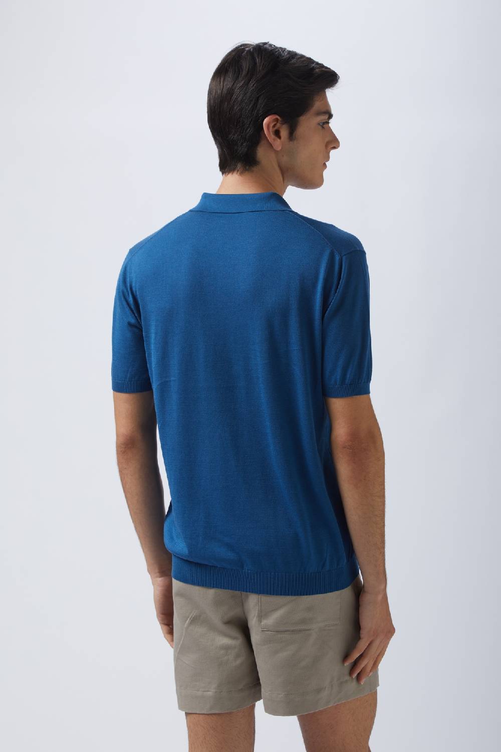 Kangra Cashmere Polo Mezza Manica Rasata In Seta e Cotone Convenienza