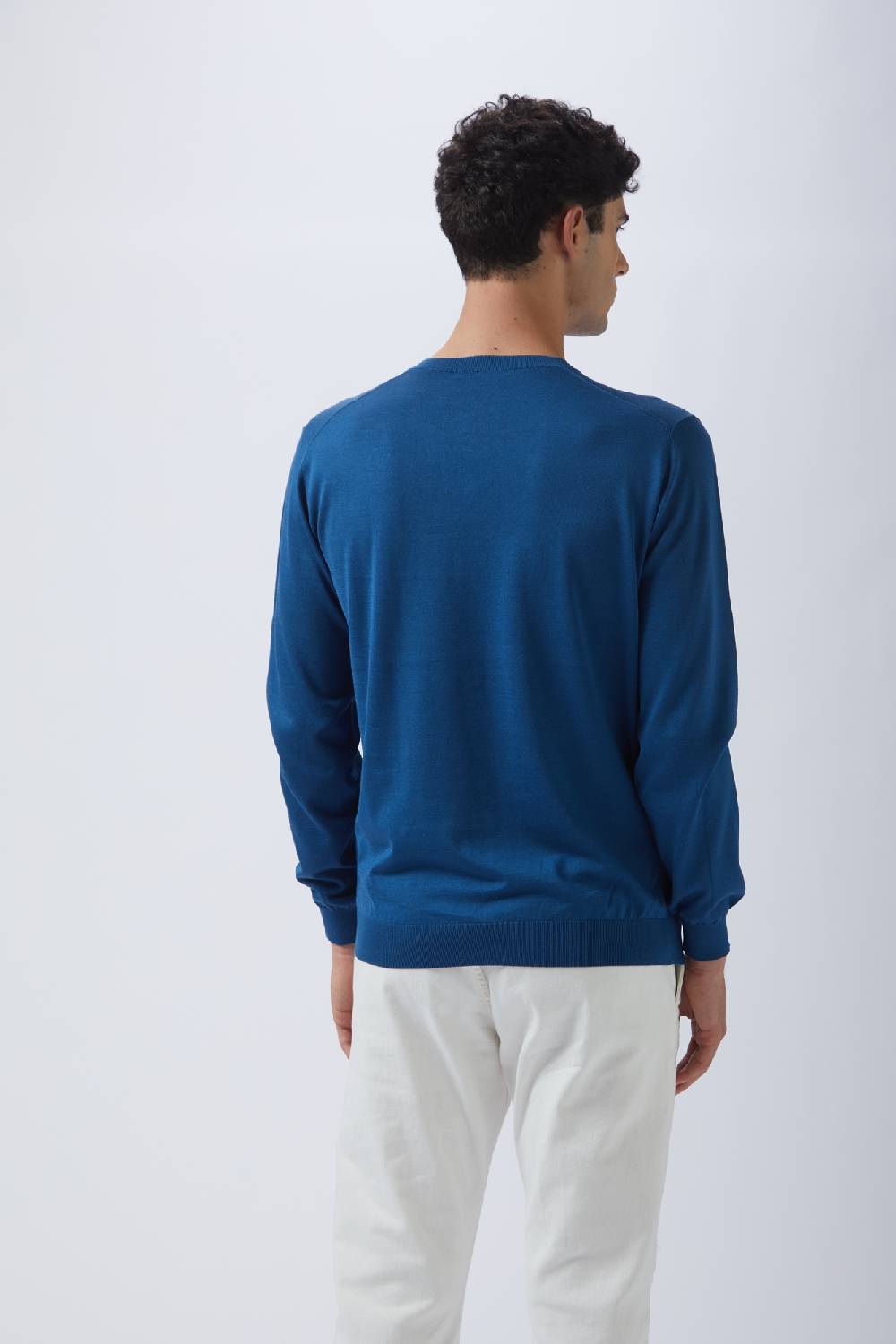 Kangra Cashmere Pullover Rasato in Seta e Cotone Sconto